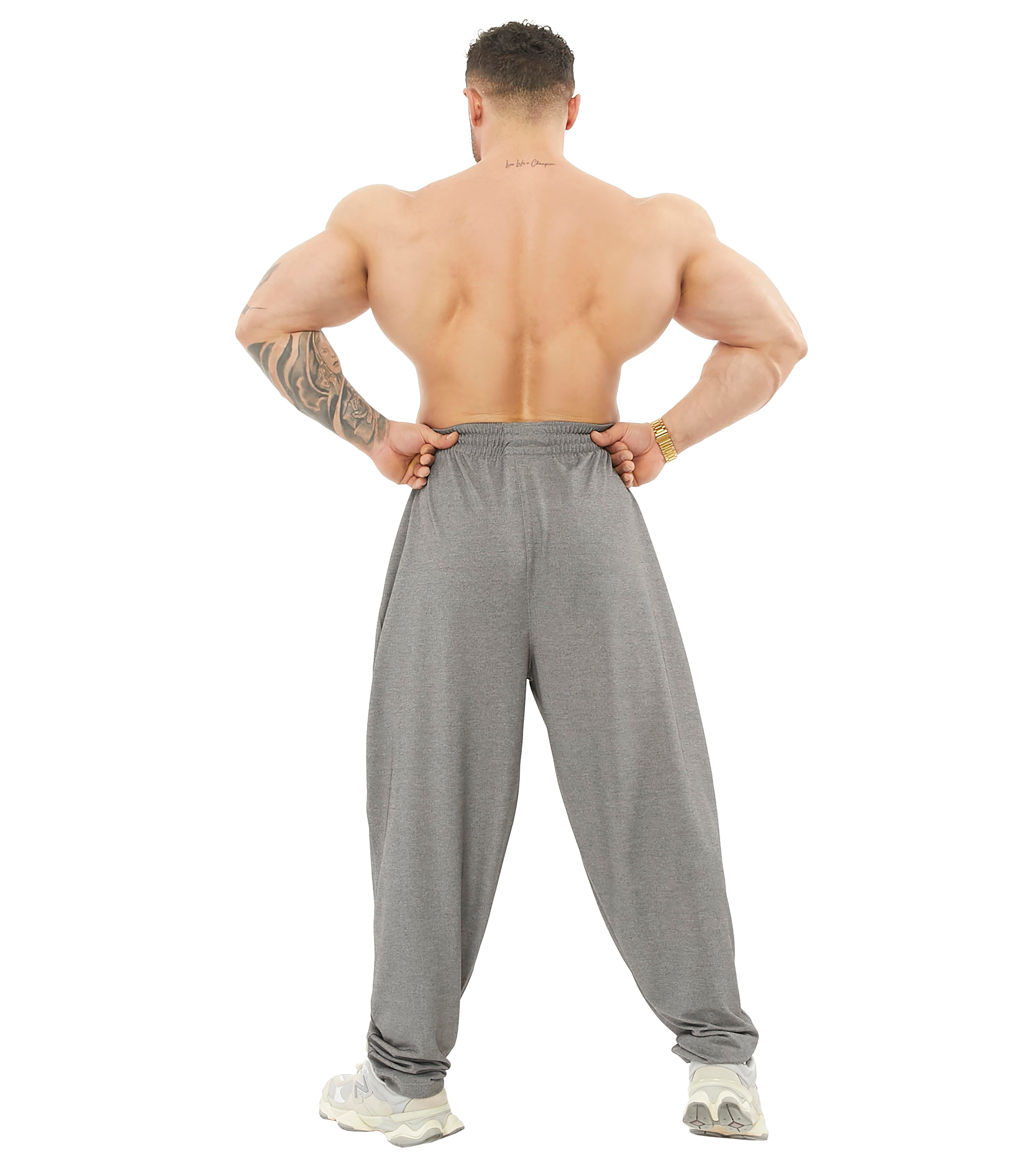 Men's Loose Fit Gym Sweatpants with Zippered Pockets