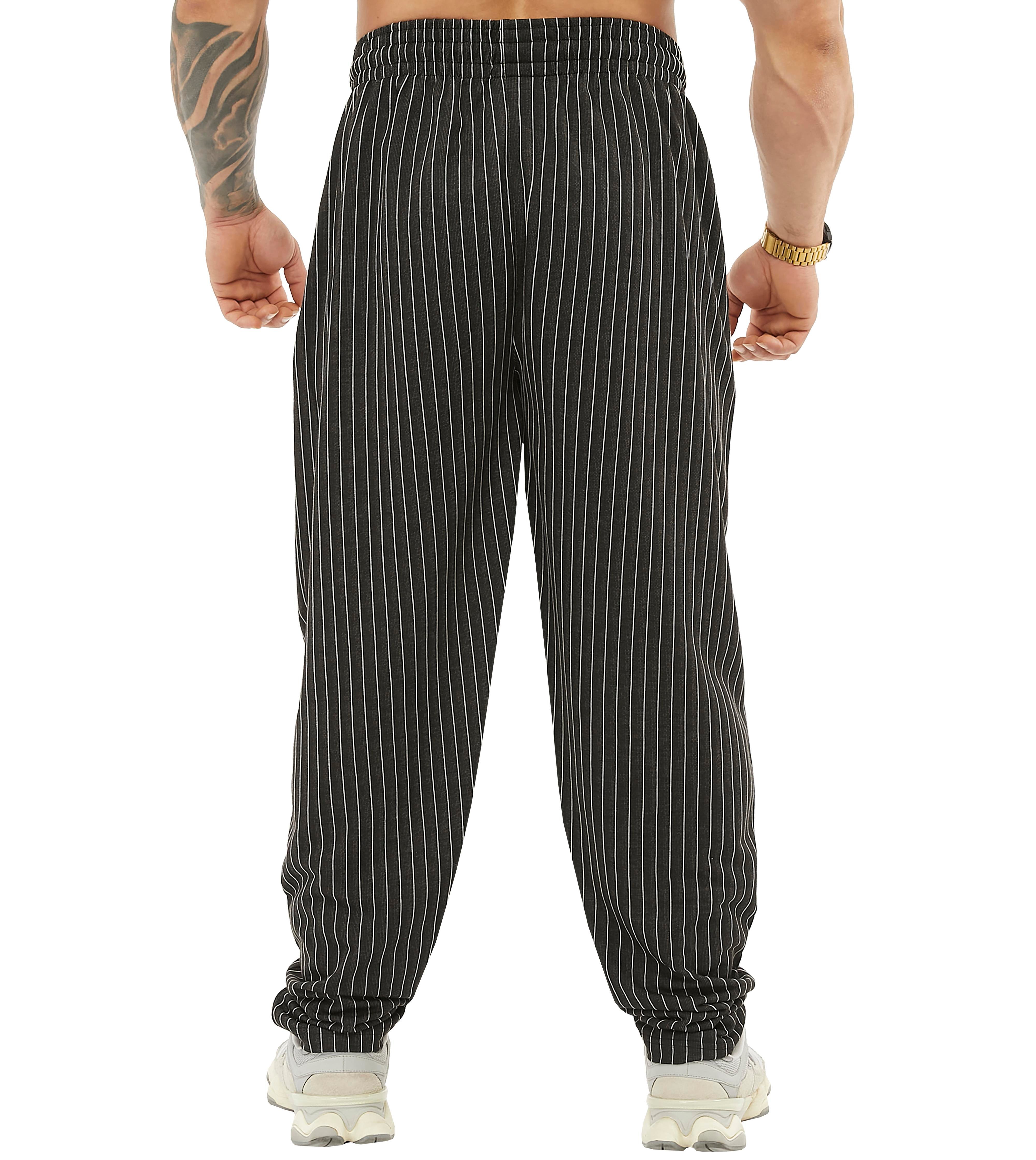 Men's Loose Fit Gym Sweatpants with Zippered Pockets