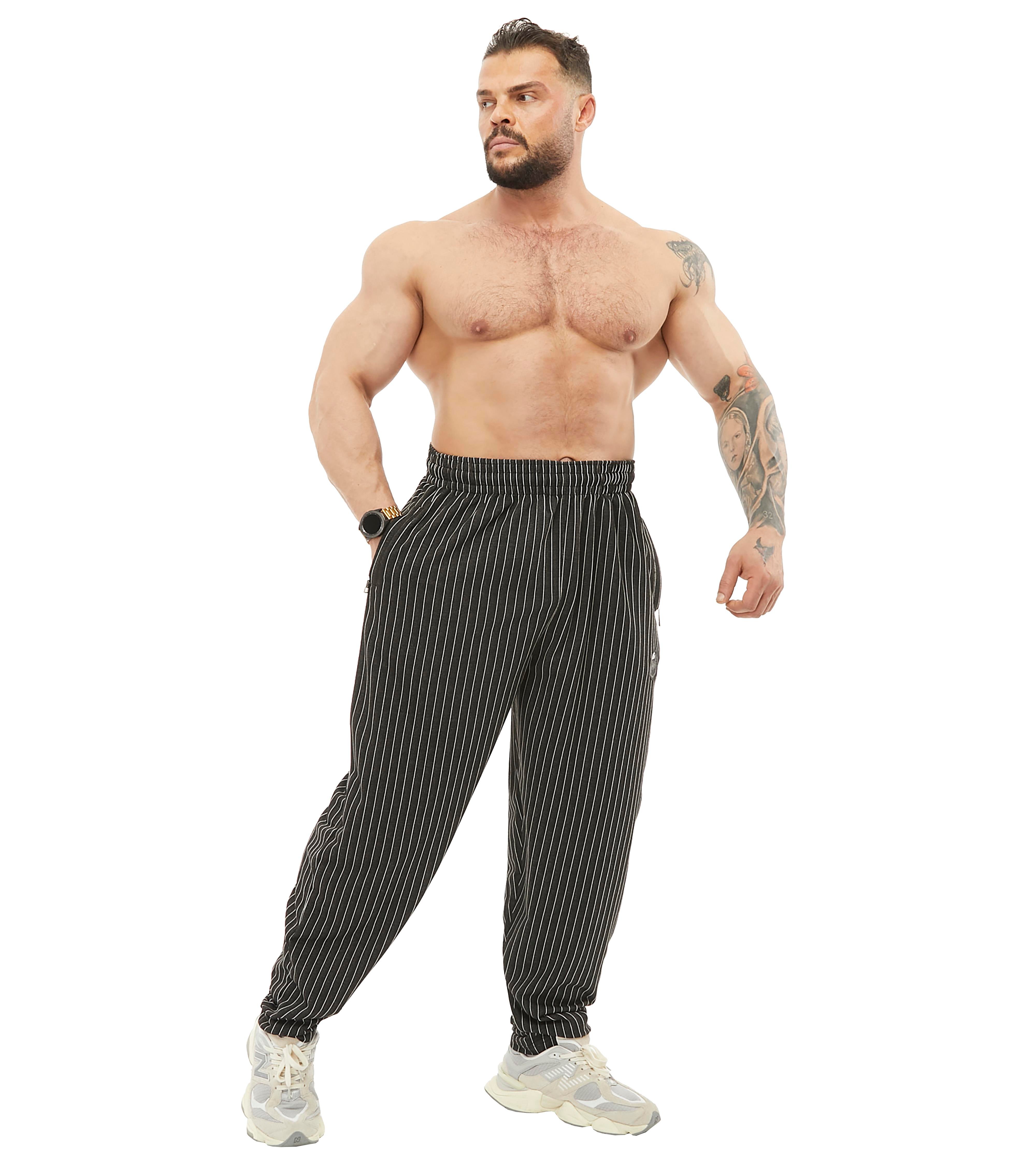 Men's Loose Fit Gym Sweatpants with Zippered Pockets