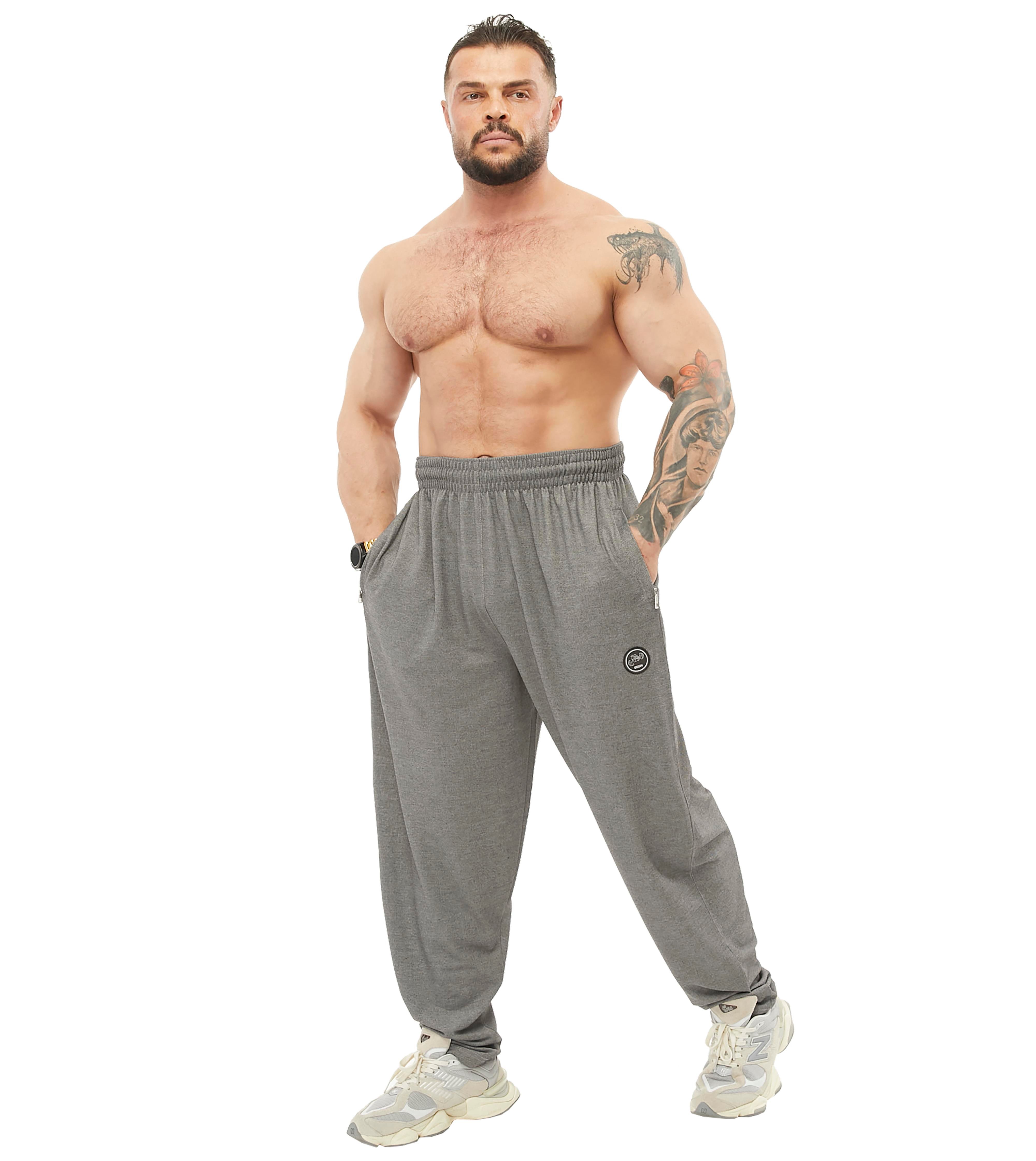 Men's Loose Fit Gym Sweatpants with Zippered Pockets