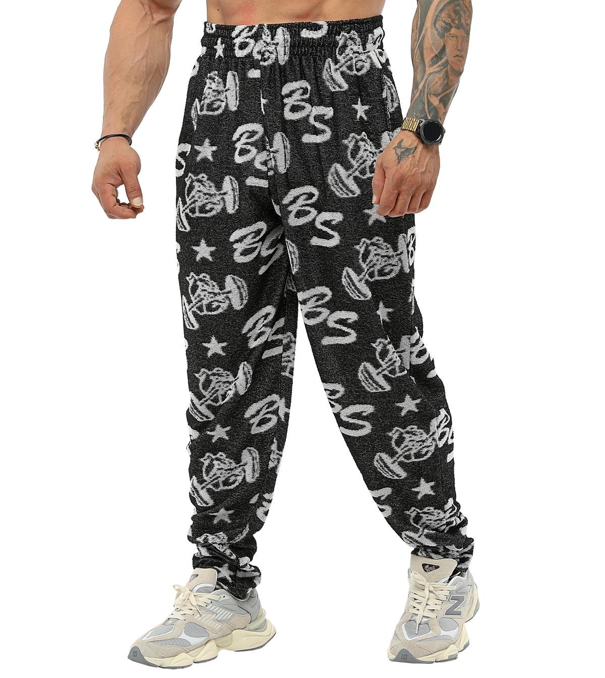 Men's Loose Fit Logo Design Towel Swetpants