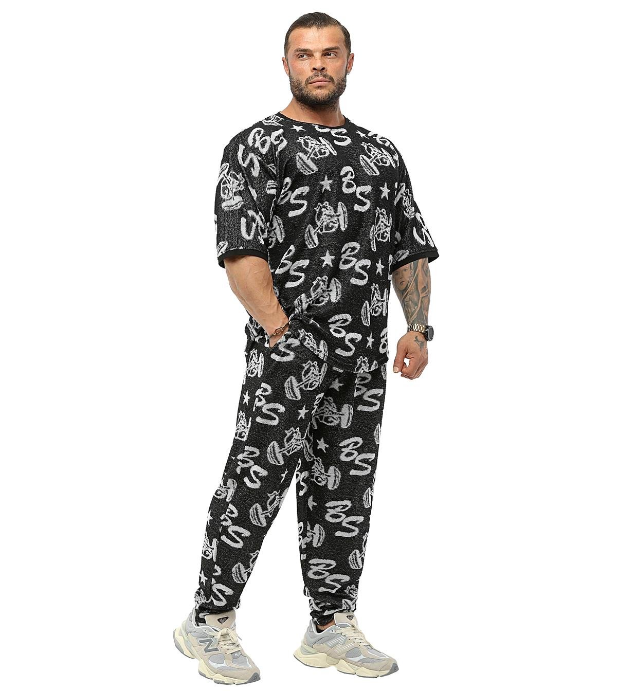 Men's Loose Fit Logo Design Towel Swetpants