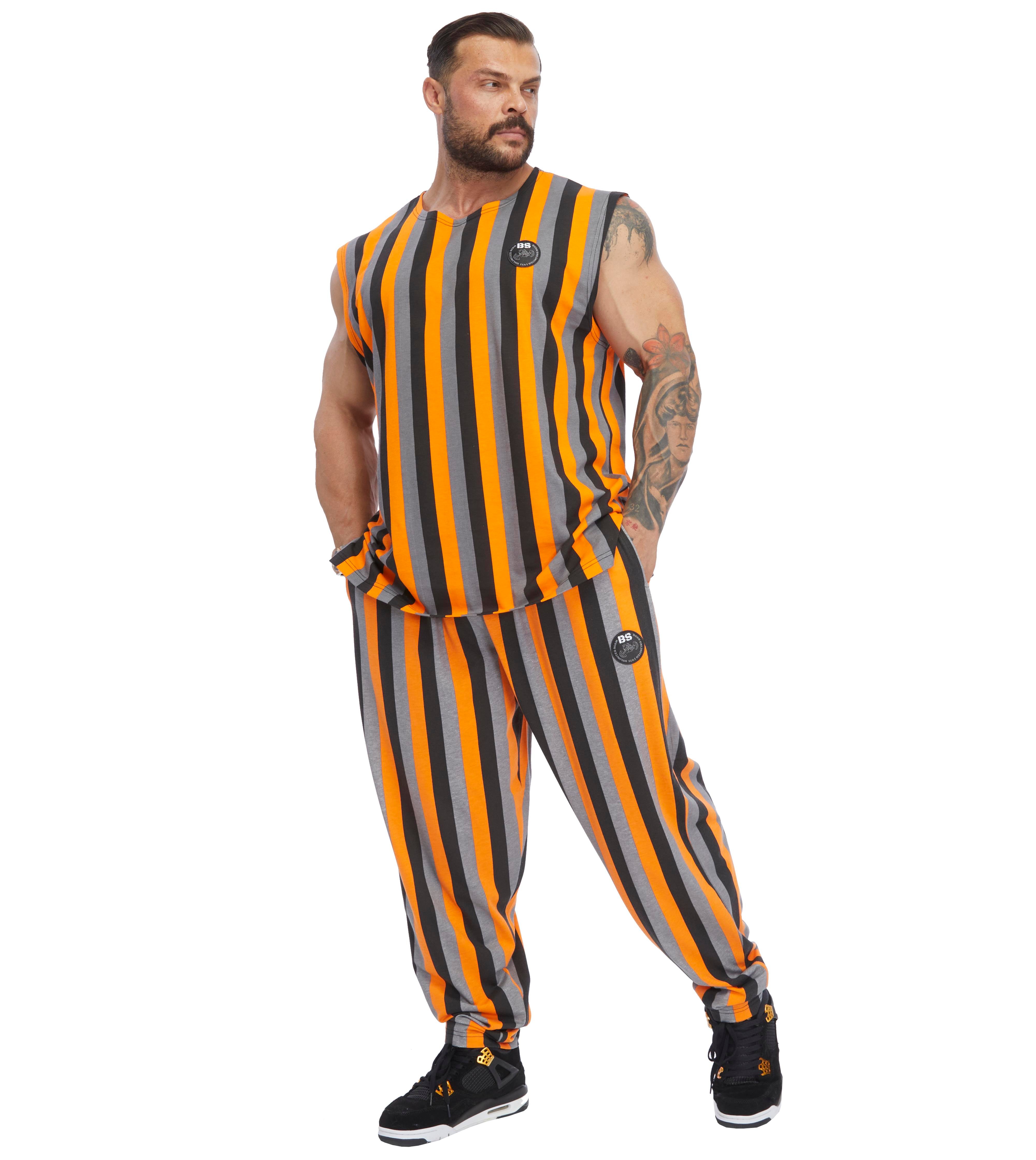 Men's Loose Fit Striped Cotton Sweatpants