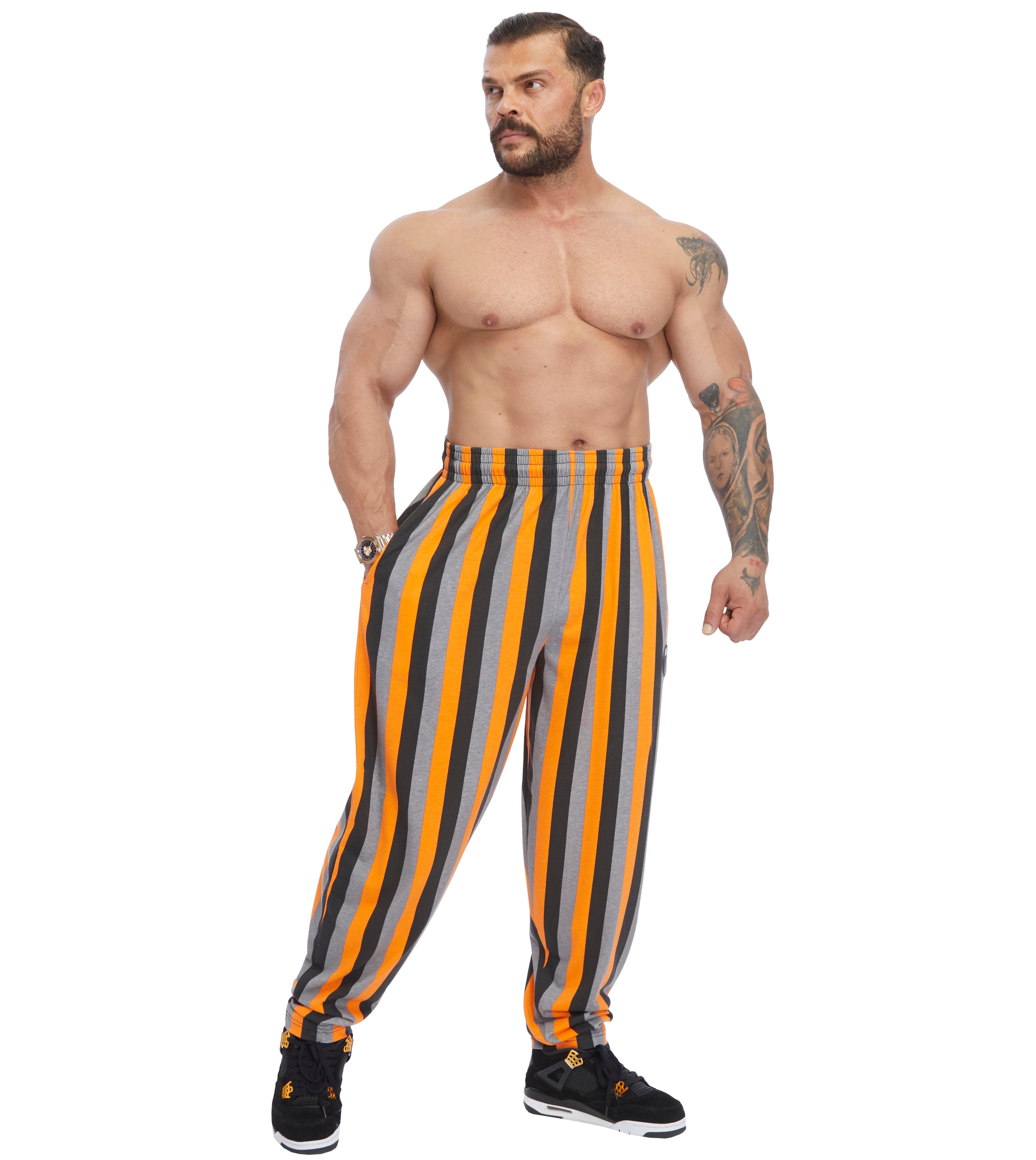 Men's Loose Fit Striped Cotton Sweatpants