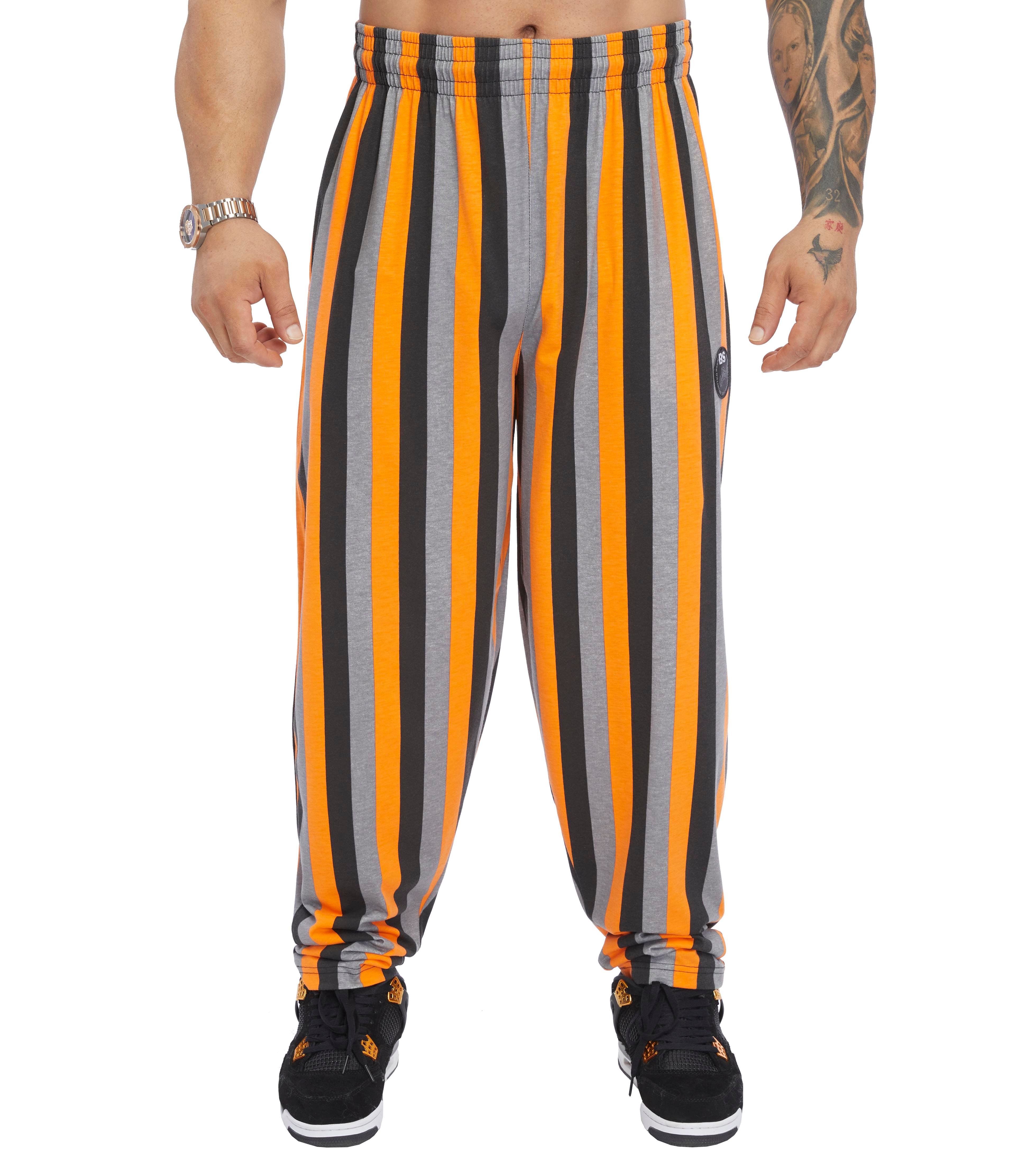 Men's Loose Fit Striped Cotton Sweatpants