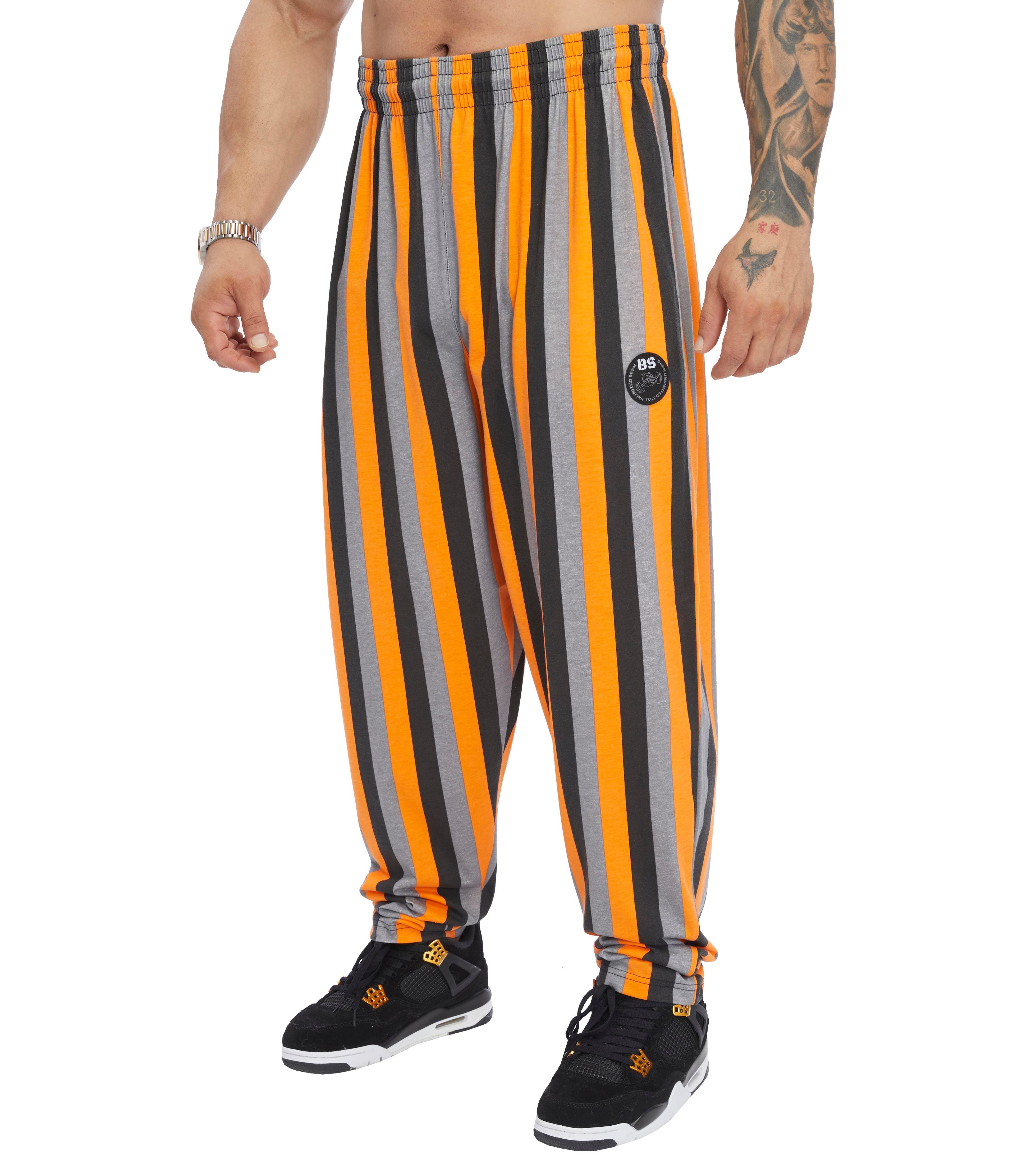 Men's Loose Fit Striped Cotton Sweatpants