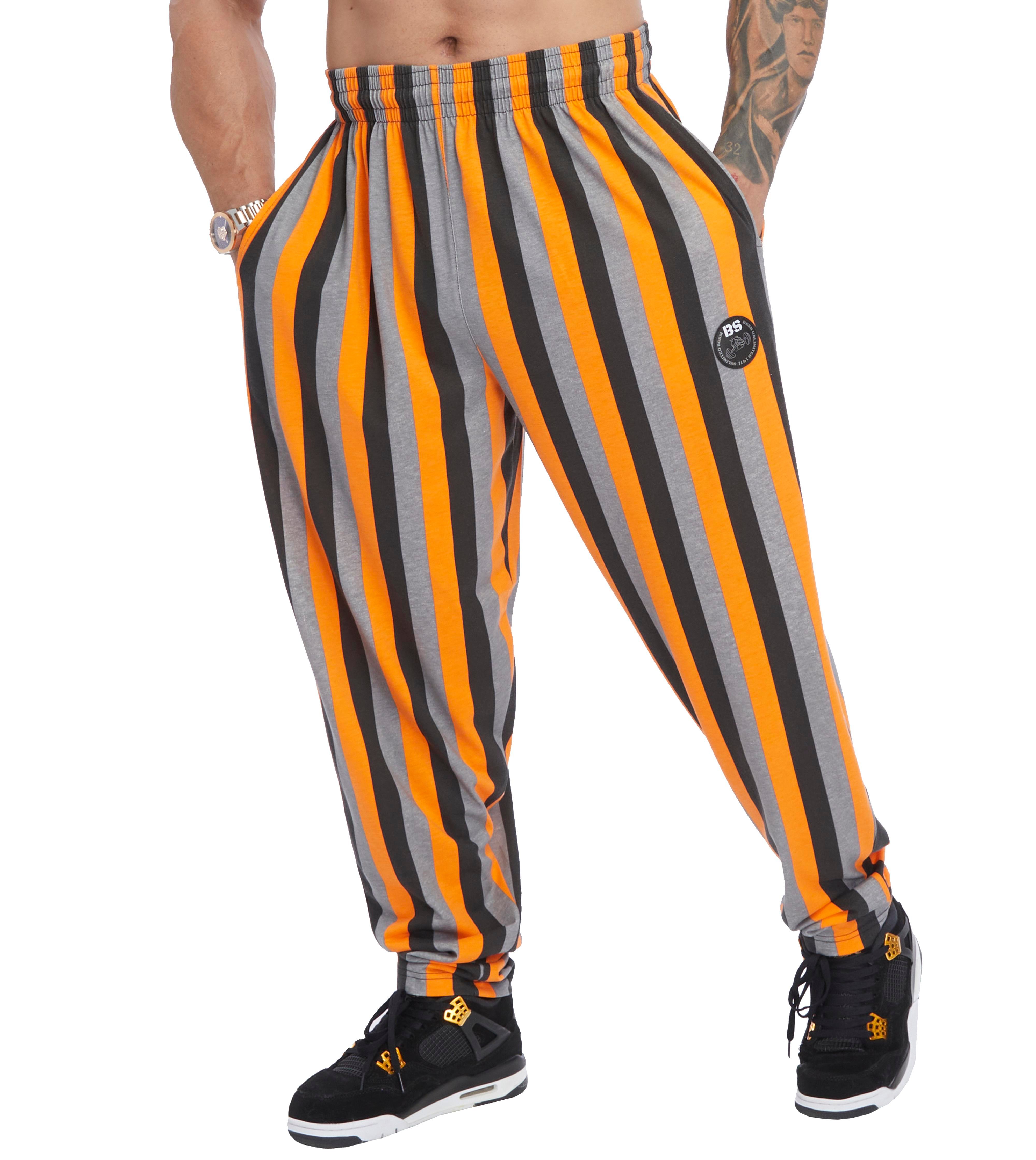 Men's Loose Fit Striped Cotton Sweatpants