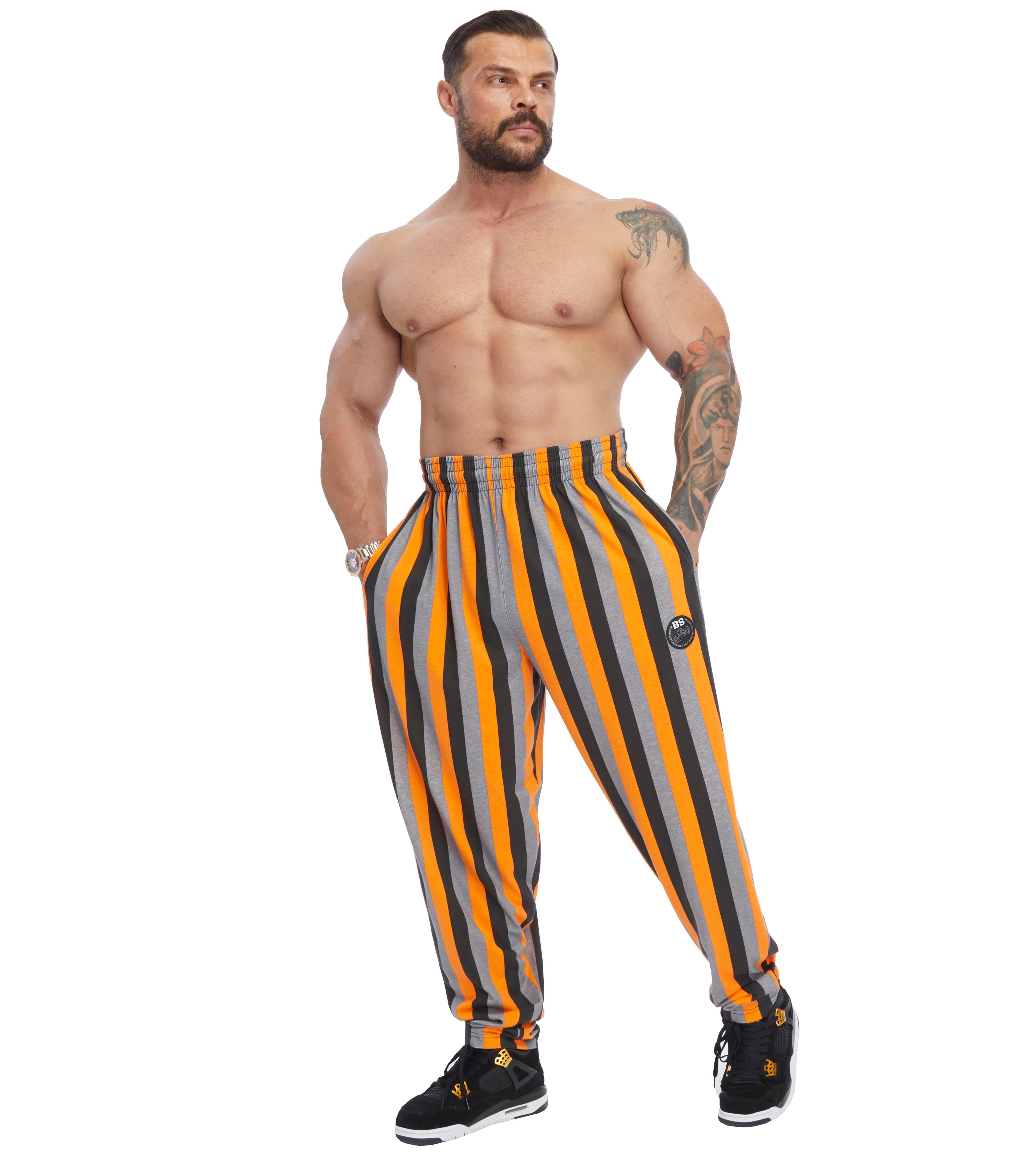 Men's Loose Fit Striped Cotton Sweatpants