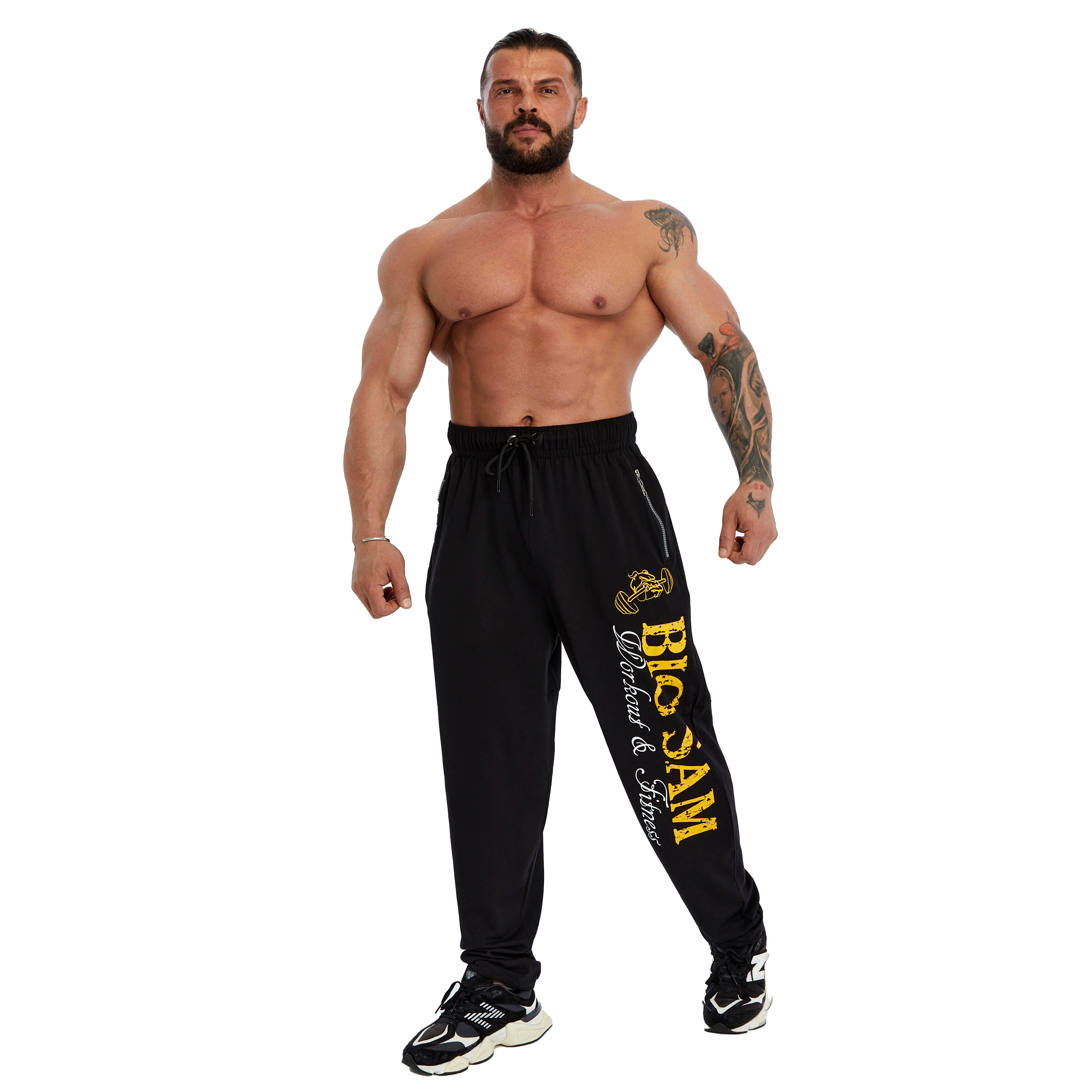 Men's Loose Fit Sweatpants with Zippered Pockets
