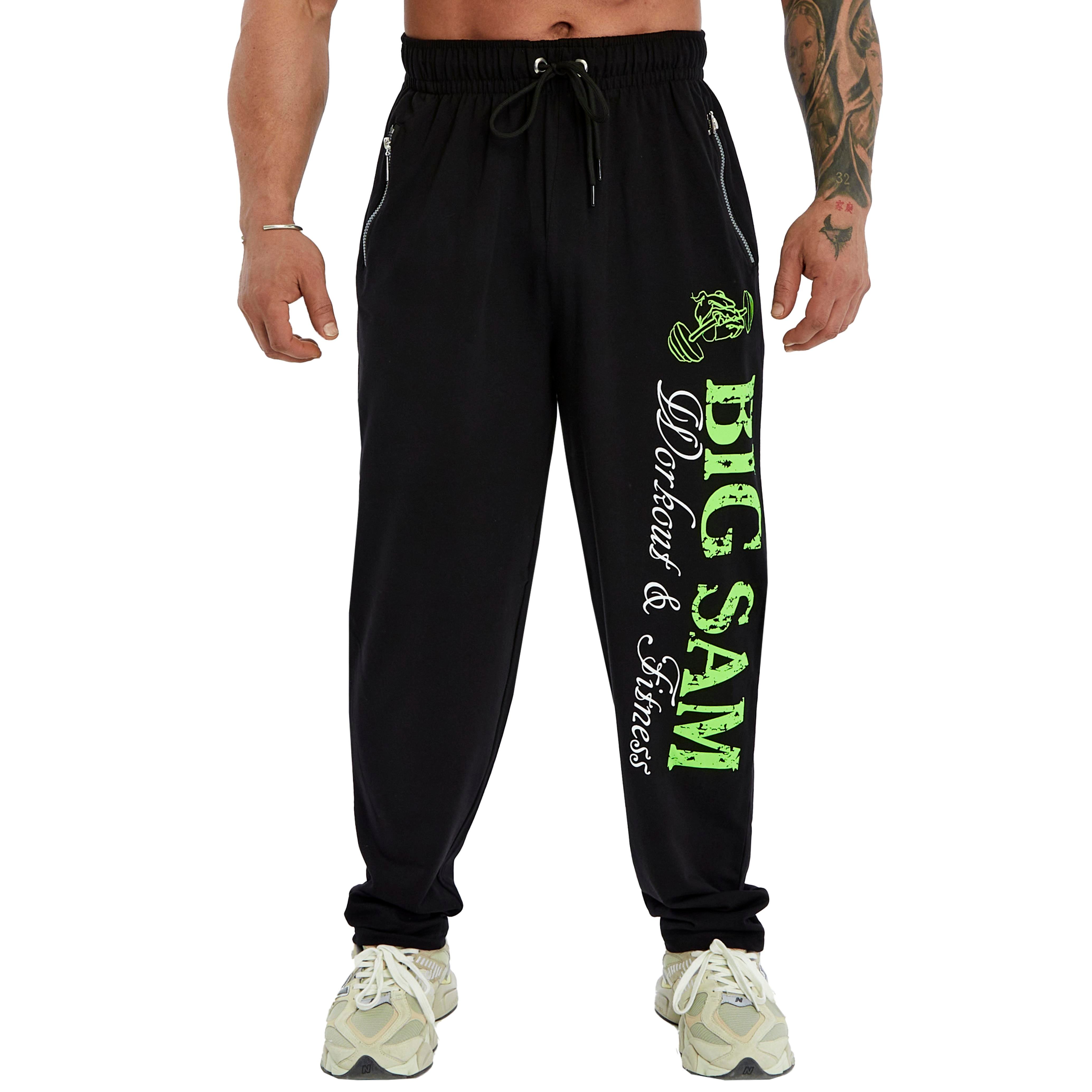 Men's Loose Fit Sweatpants with Zippered Pockets