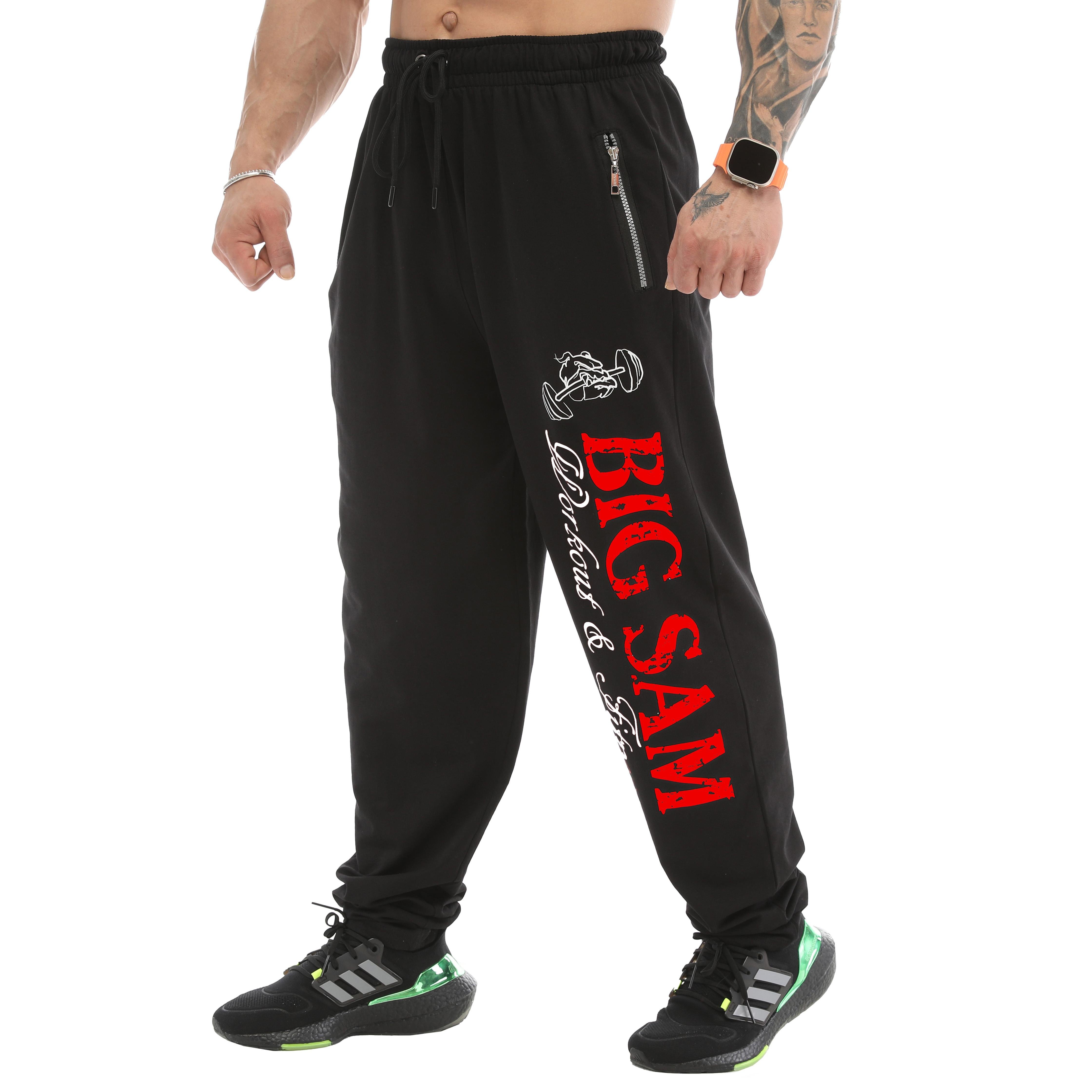 Men's Loose Fit Sweatpants with Zippered Pockets