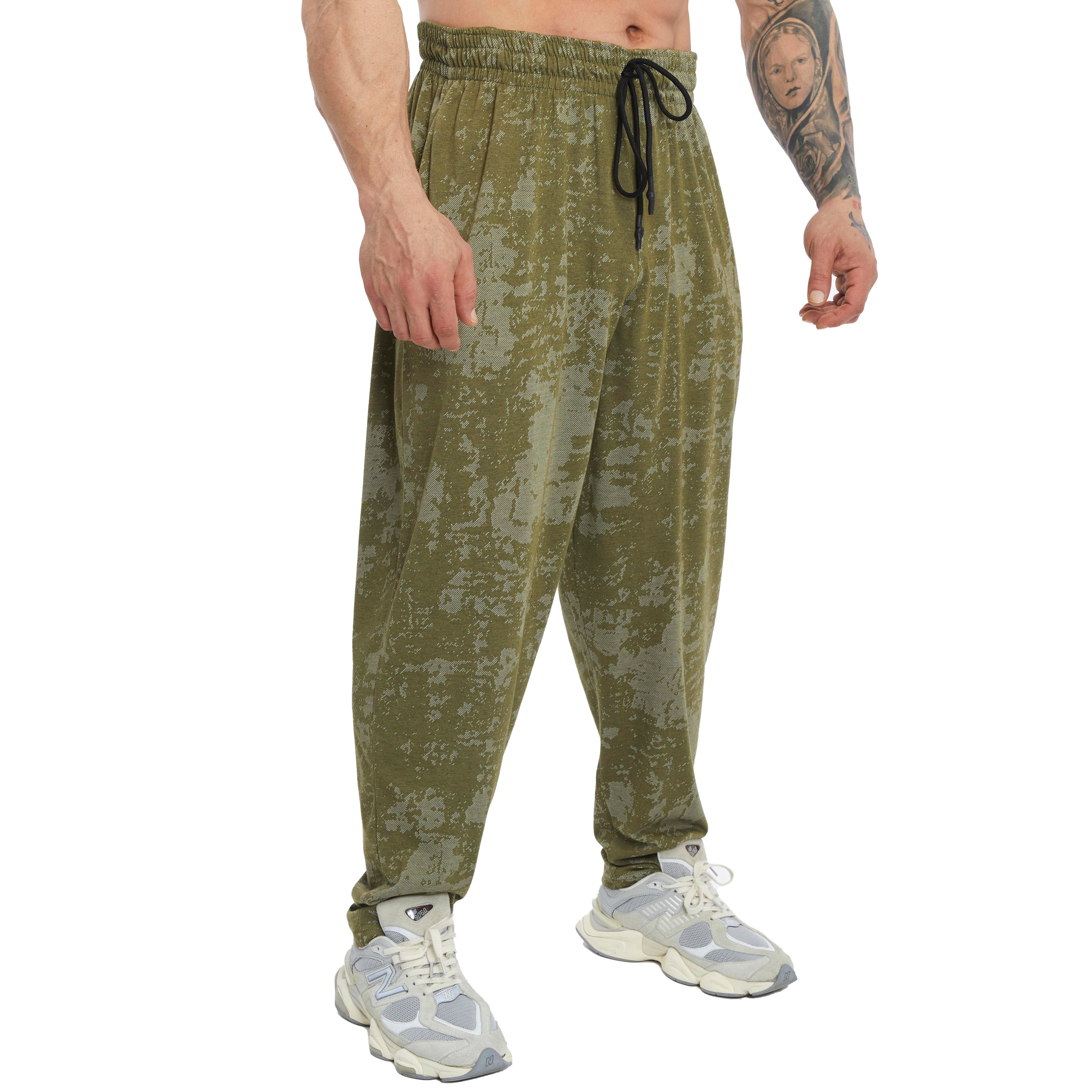 Men's Loose Fit Technical Camo Baggy Pants 