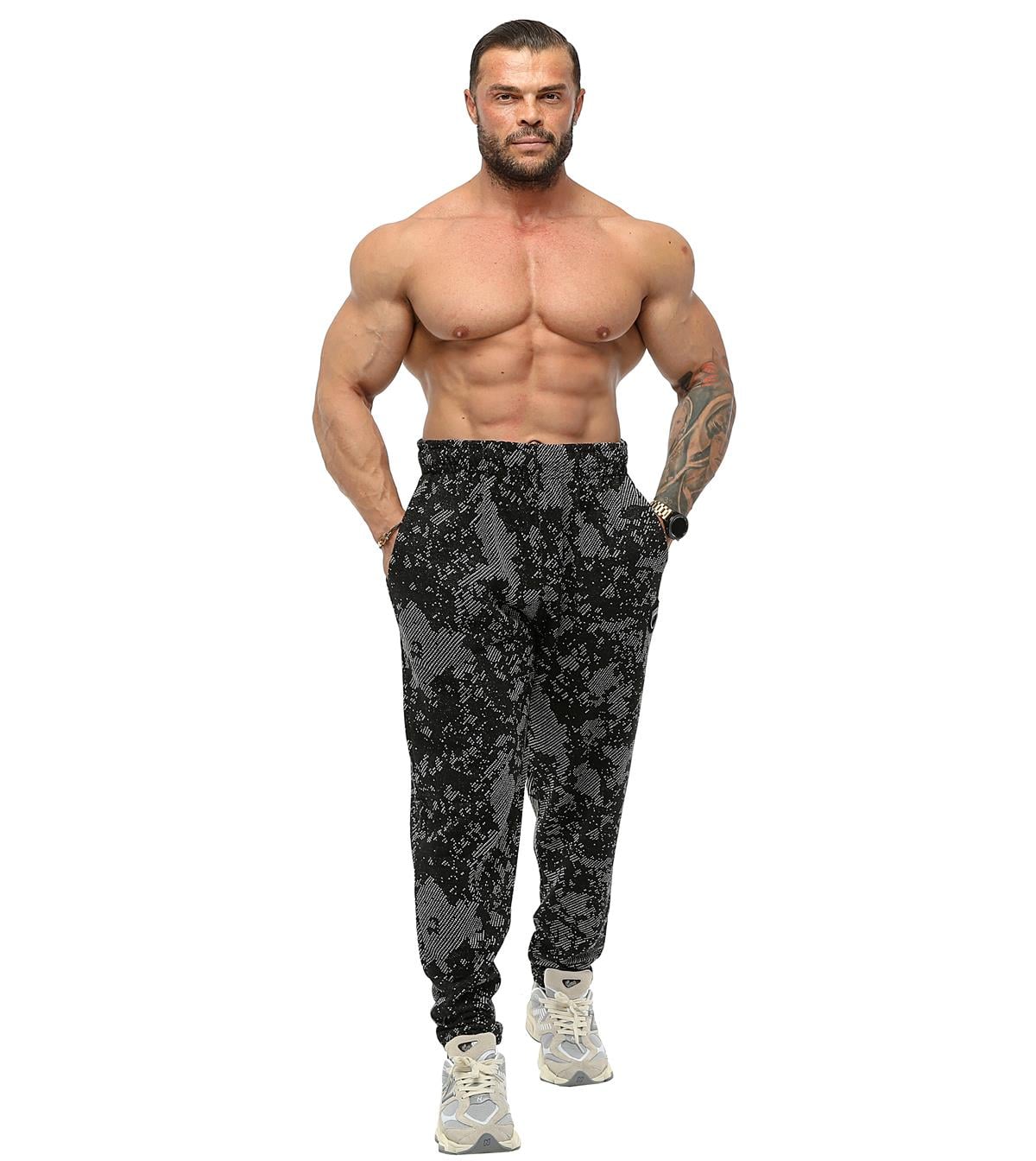 Men's Loose Fit, Textured Winter Sweatpants