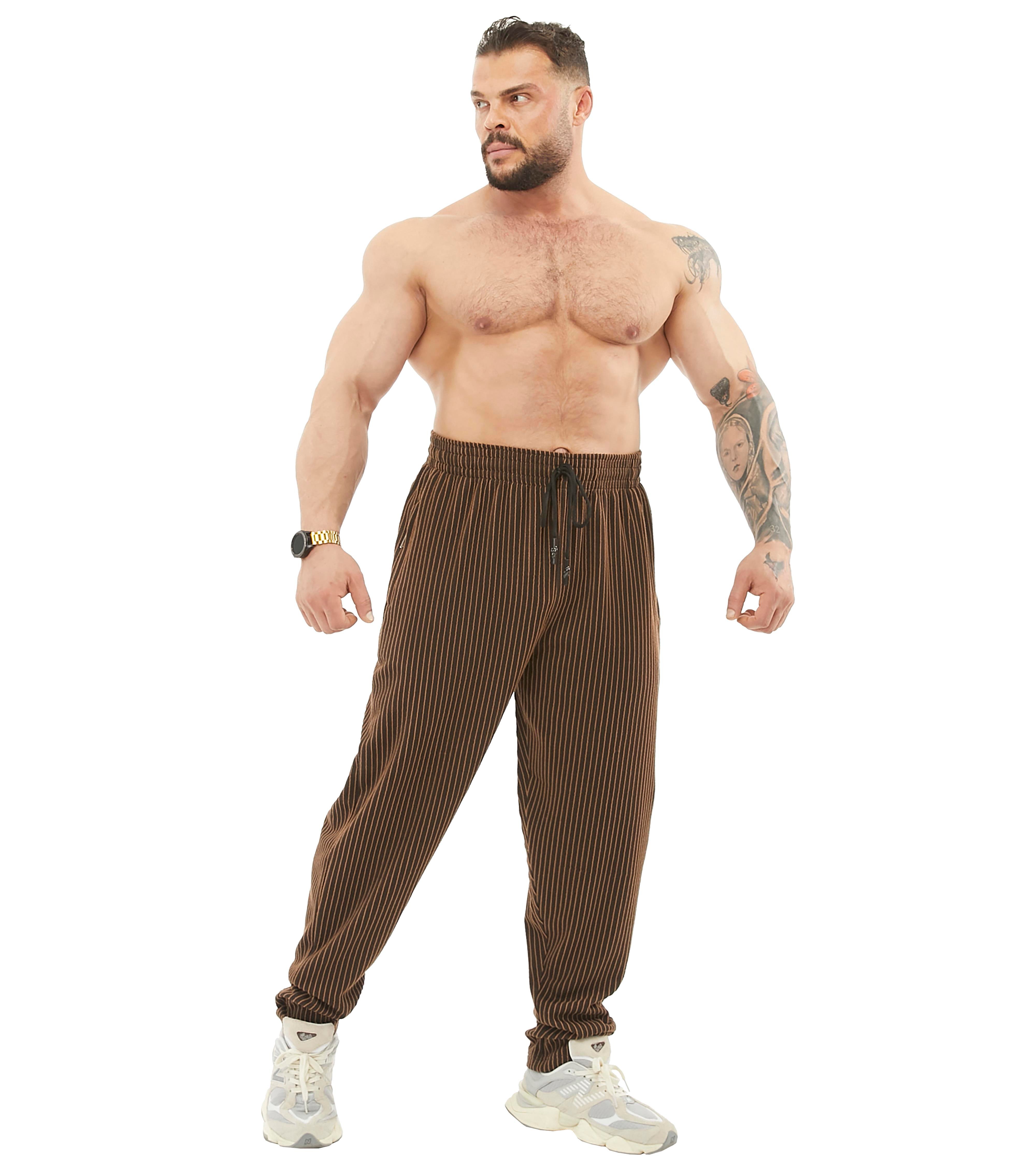 Men's Loose Fit Winter Sweatpants with Zippered Pockets