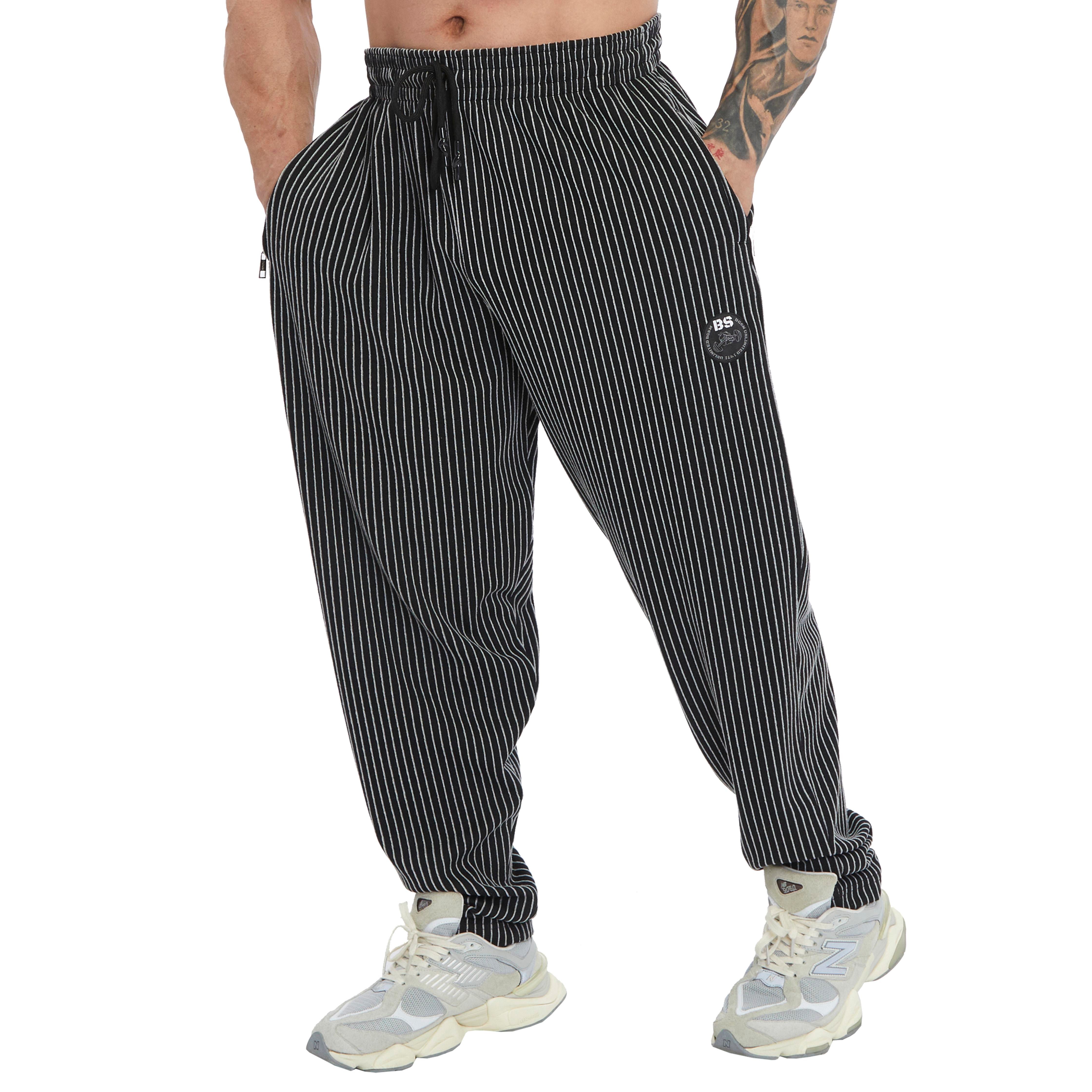 Men's Loose Fit Winter Sweatpants with Zippered Pockets