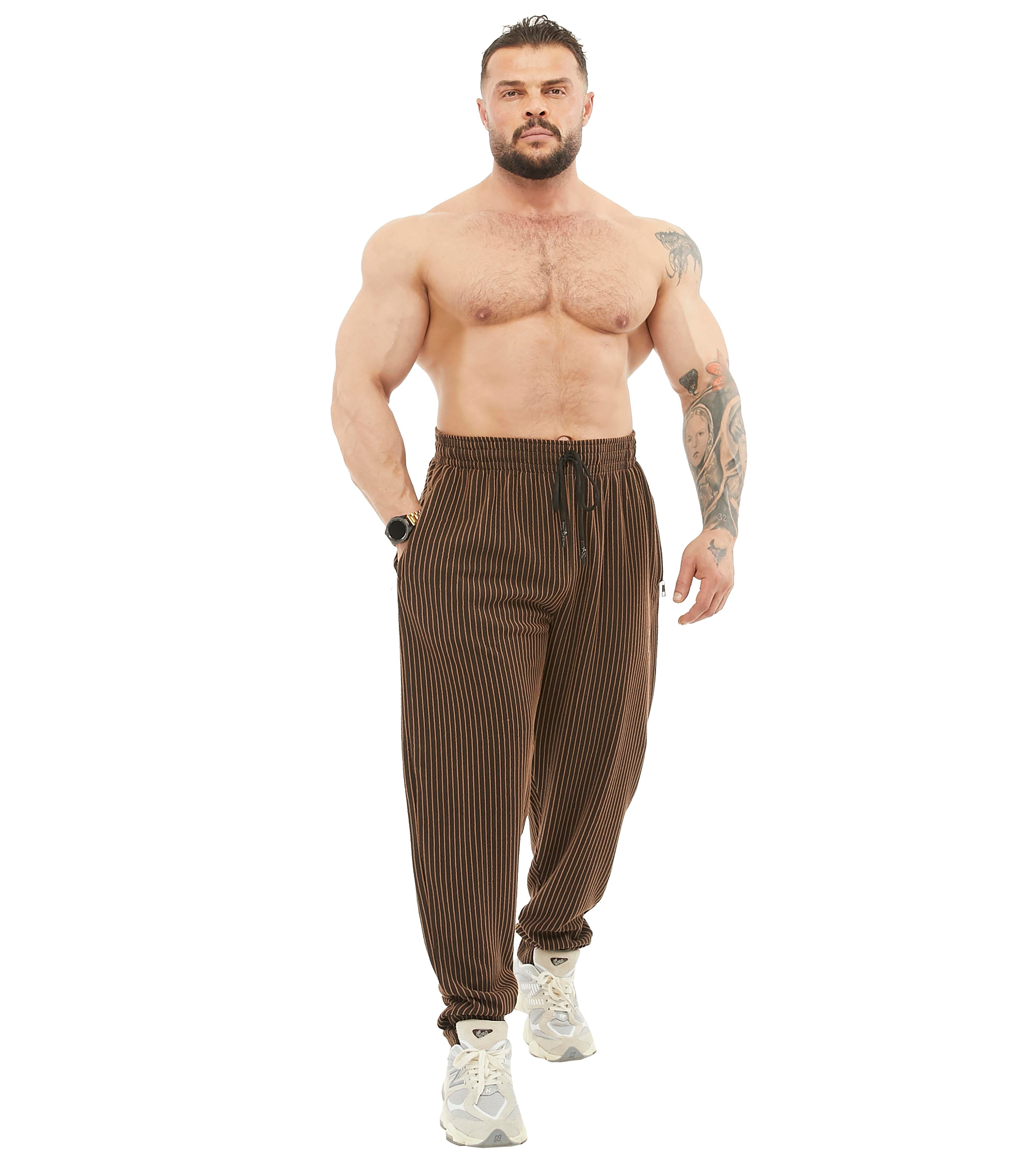 Men's Loose Fit Winter Sweatpants with Zippered Pockets