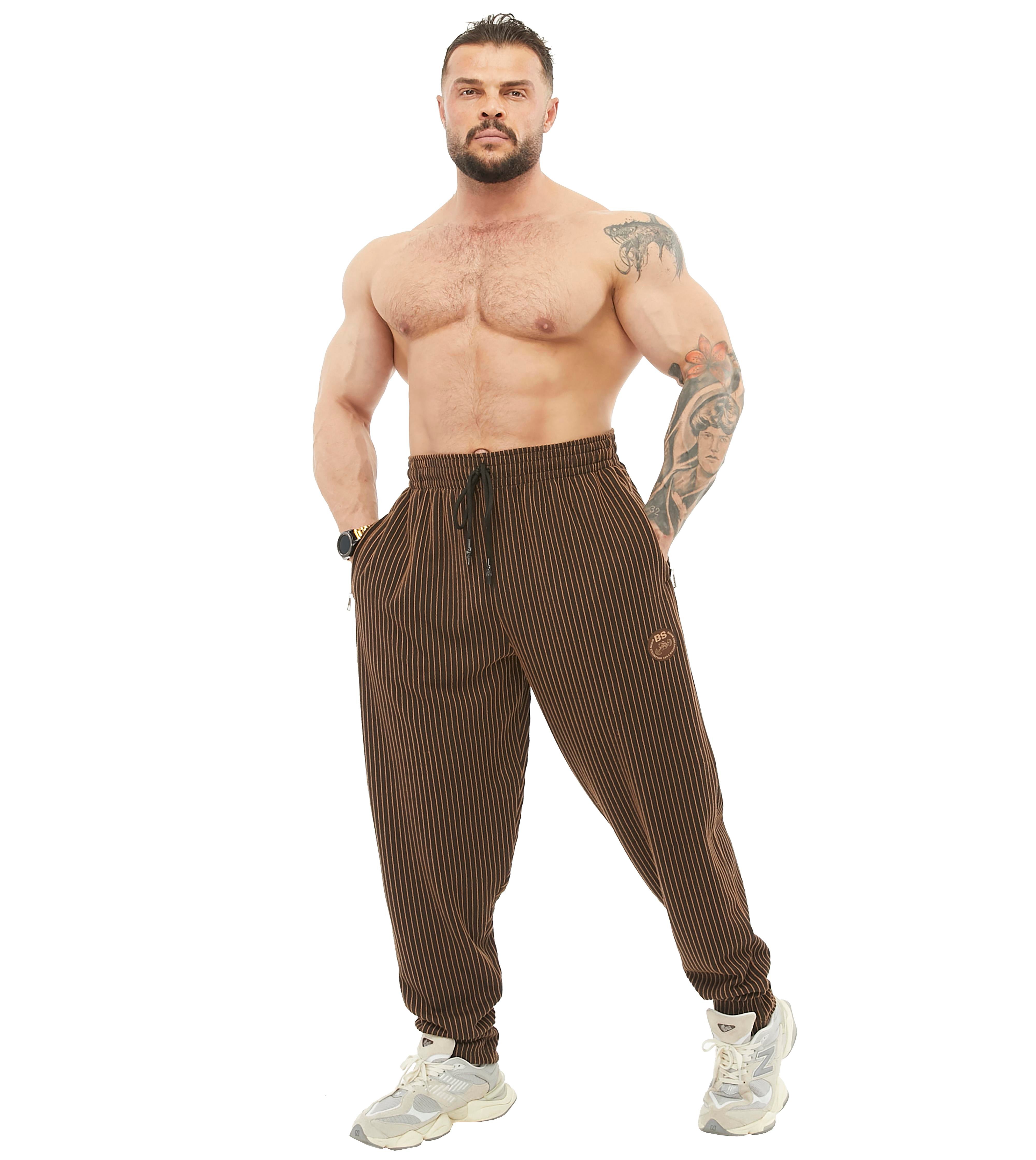 Men's Loose Fit Winter Sweatpants with Zippered Pockets