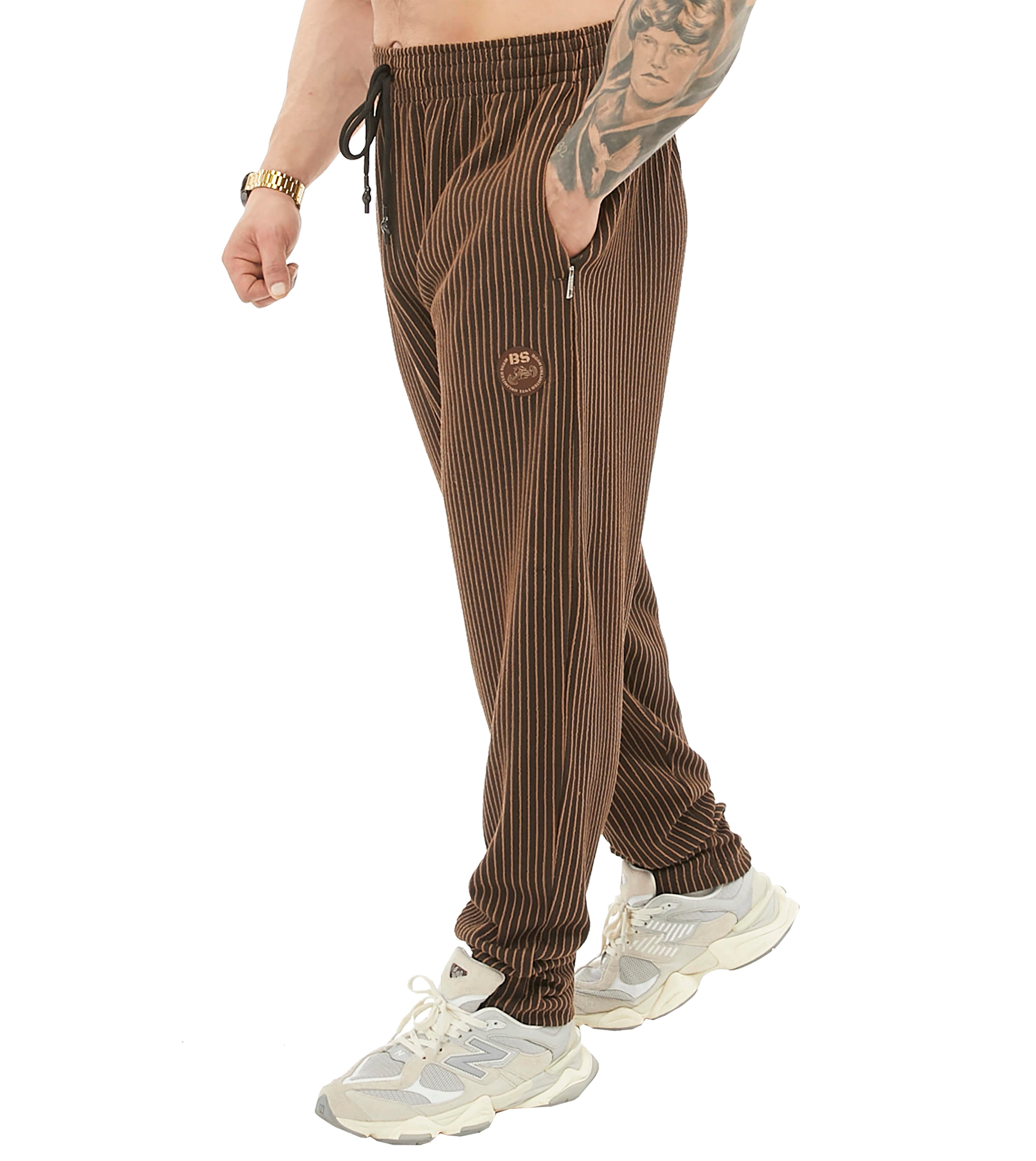 Men's Loose Fit Winter Sweatpants with Zippered Pockets