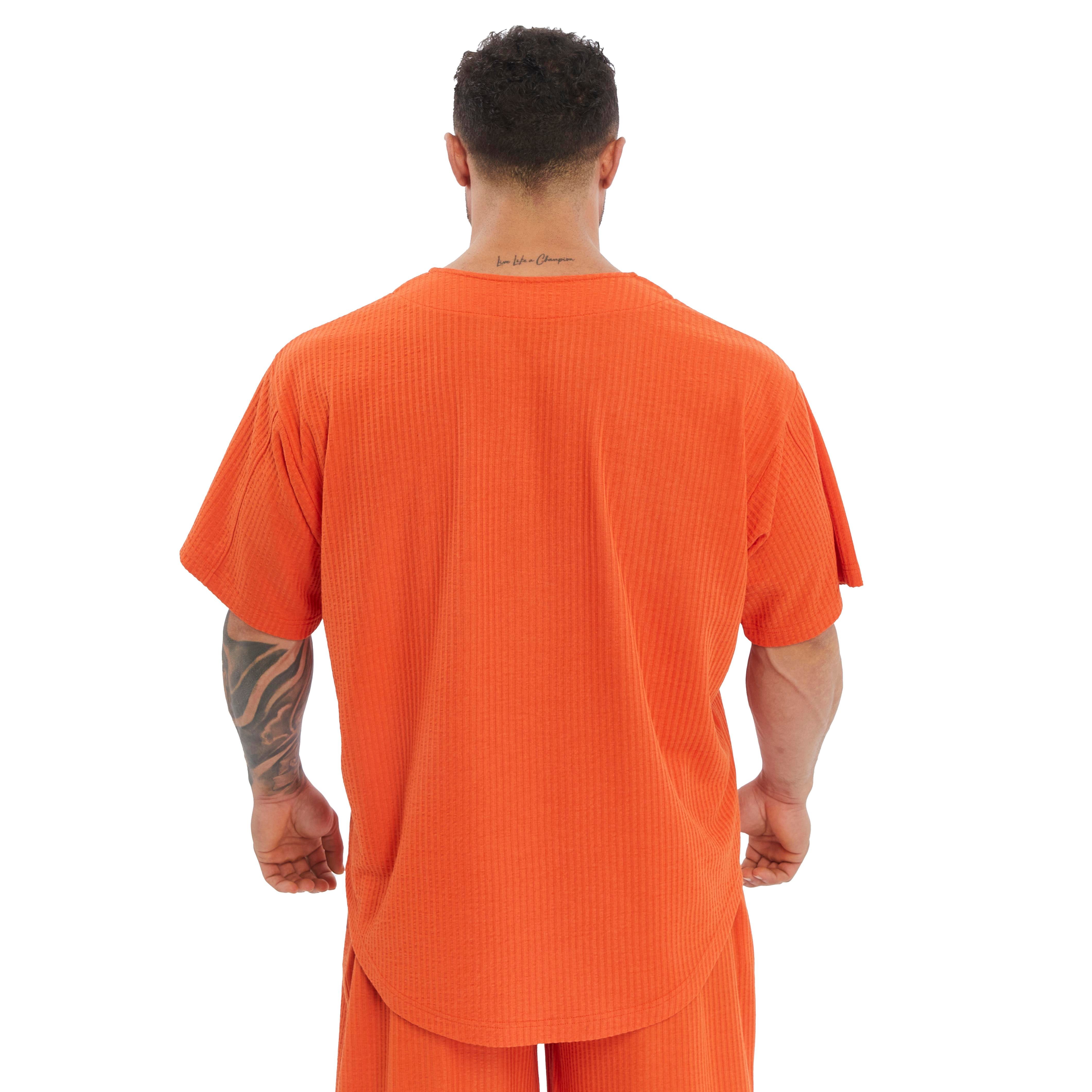 Men's Oversize Active T-shirt V-neck Rag Top