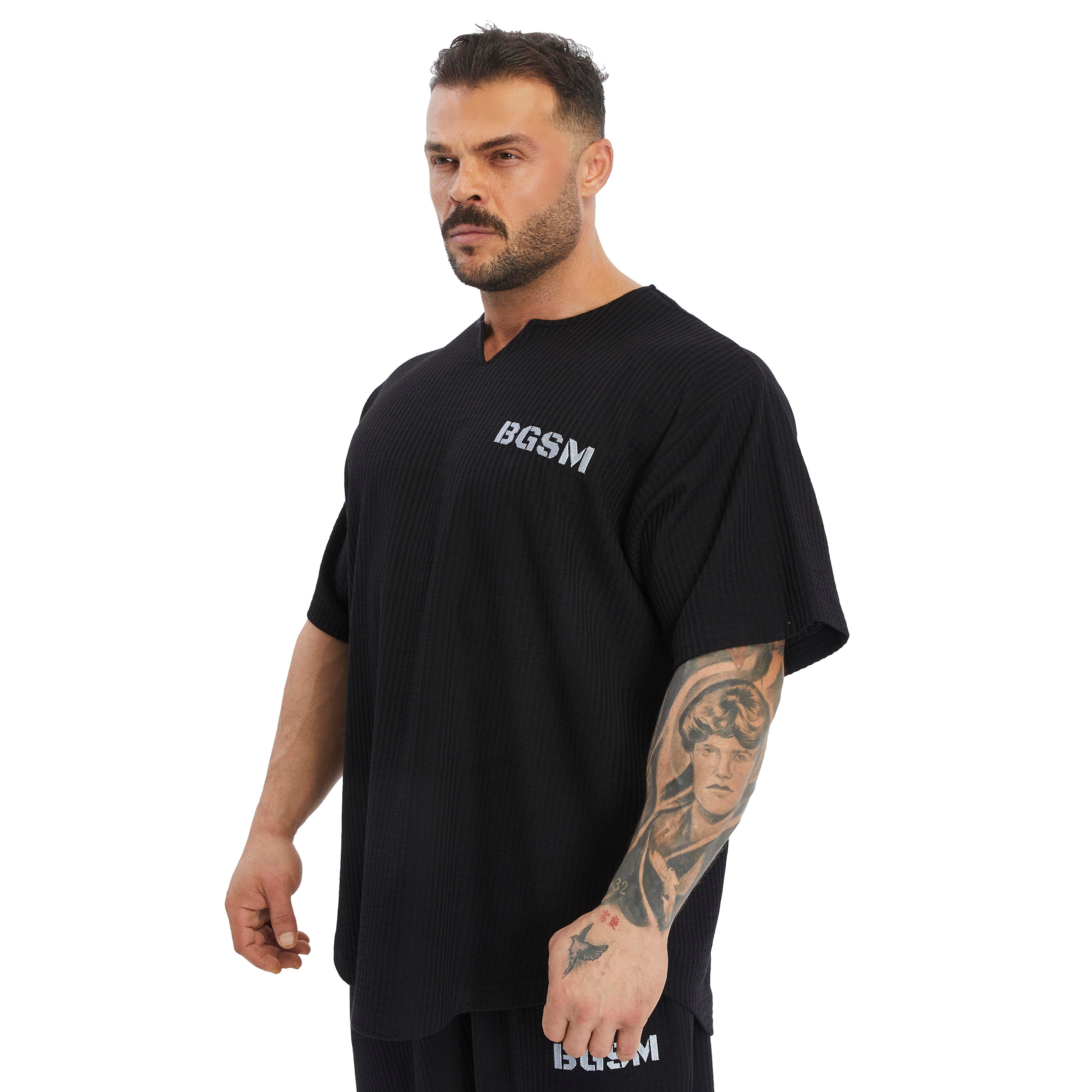 Men's Oversize Avtive T-shirt V-neck Rag Top