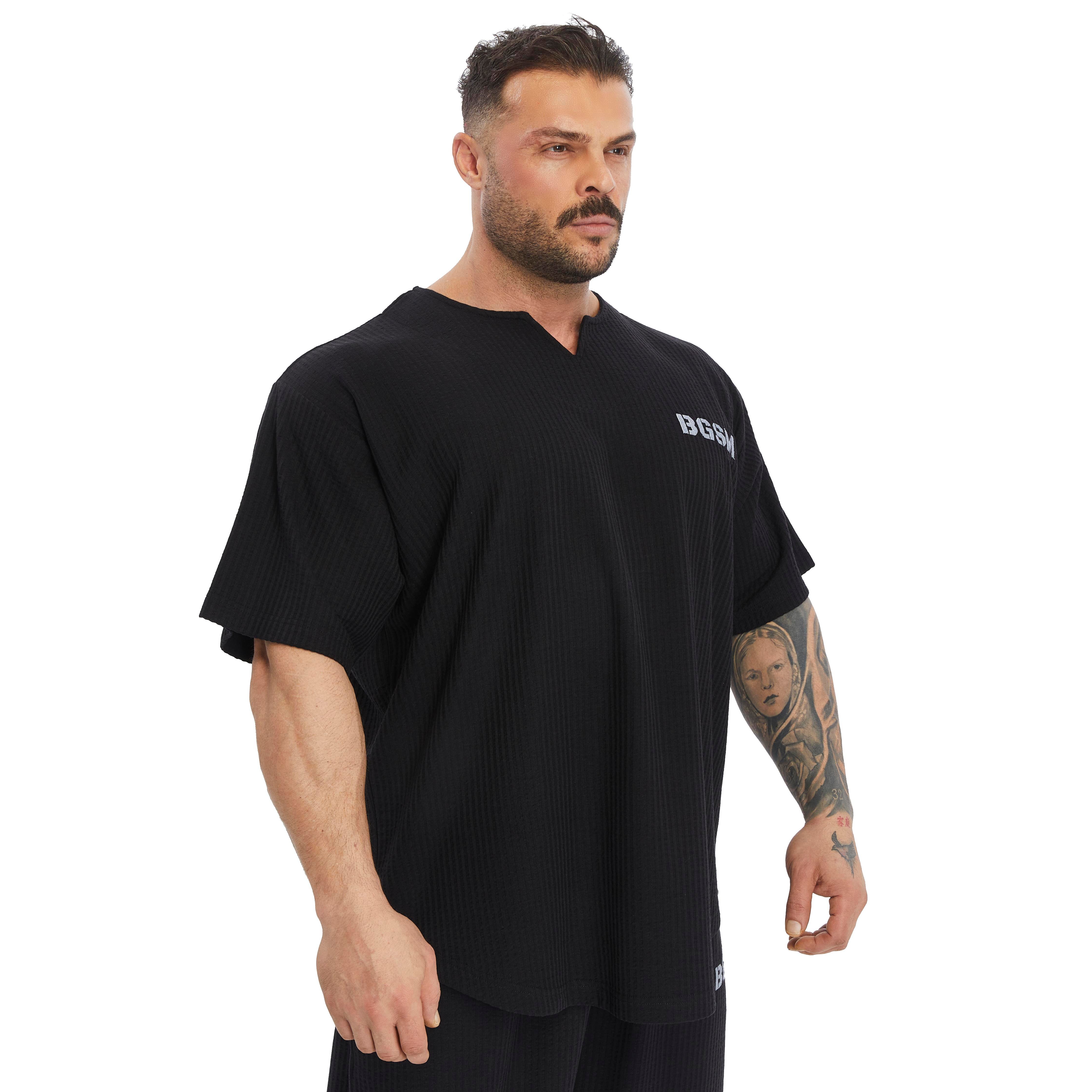 Men's Oversize Avtive T-shirt V-neck Rag Top