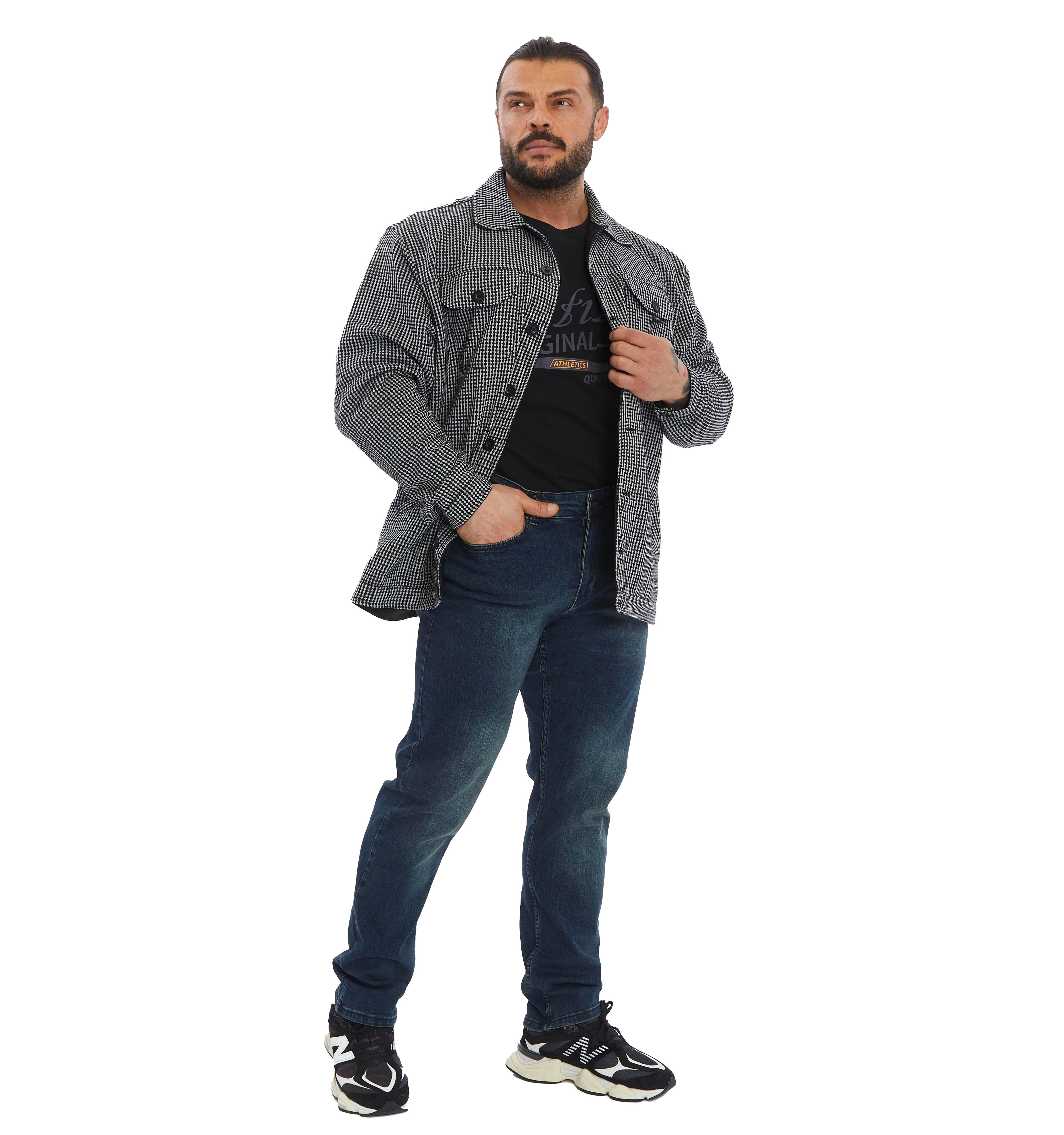 Men's Oversize Cotton Overshirts Jacket Stilya 3647Grey