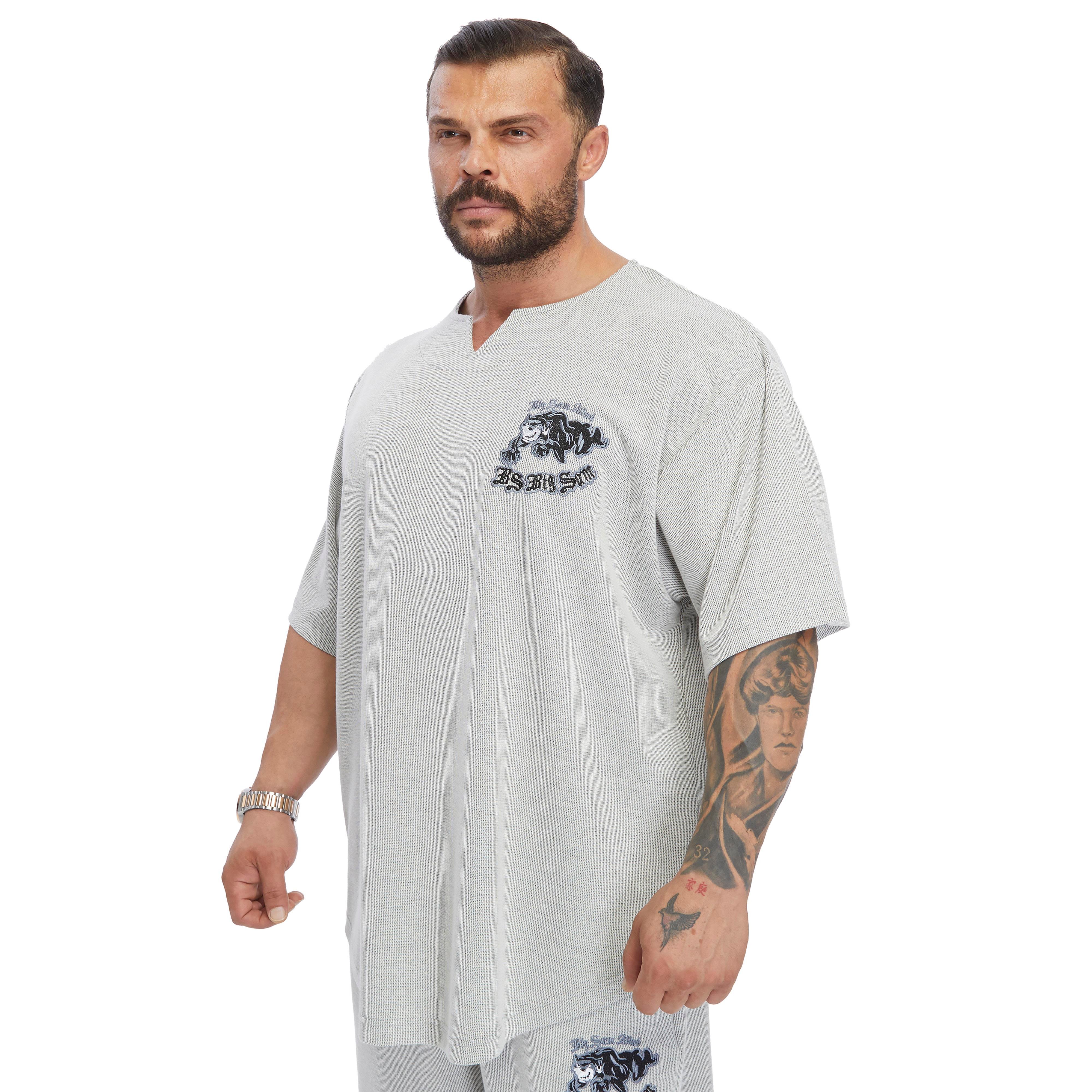 Men's Oversize Embroidered Cotton Rag Top T-shirt