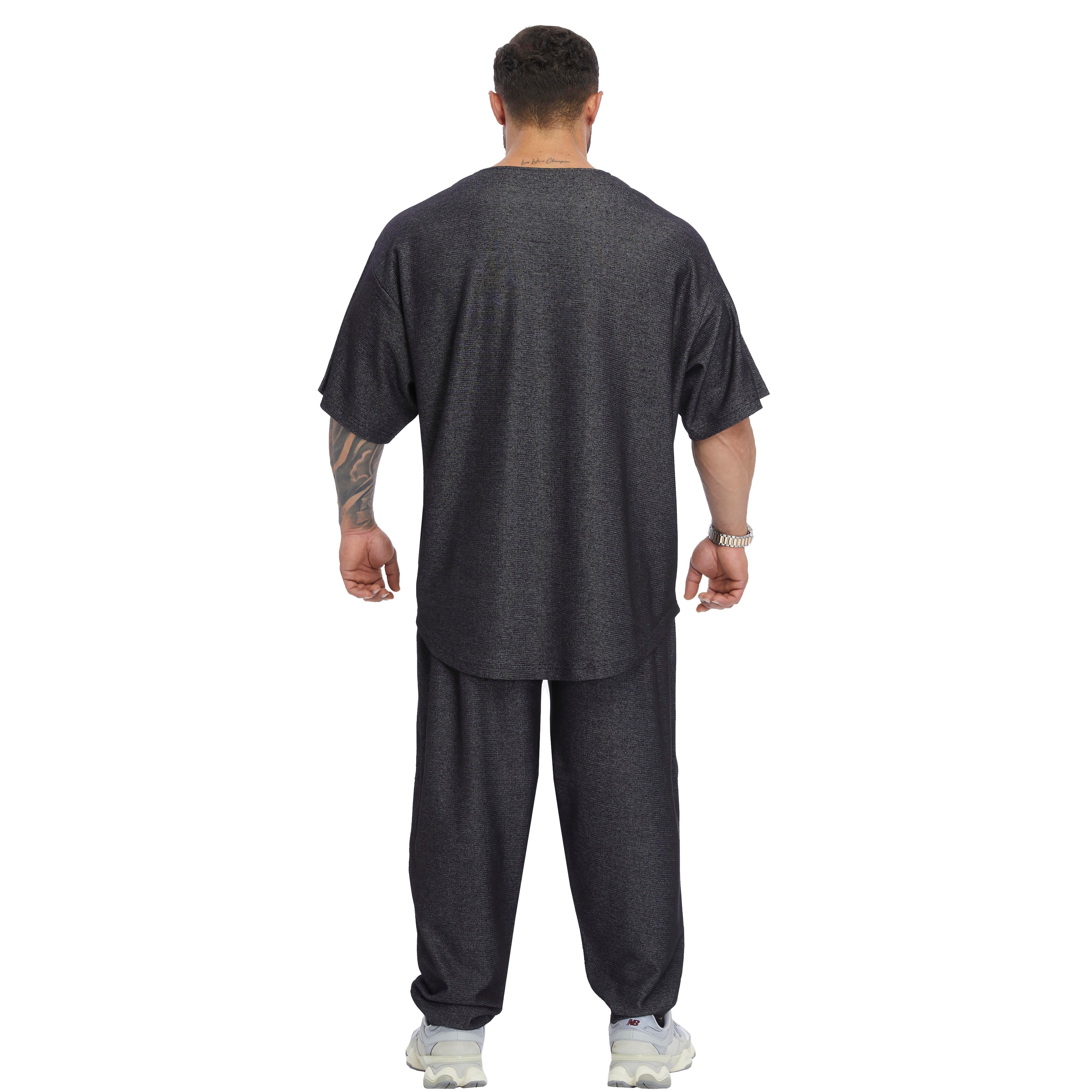 Men's Oversize Embroidered Cotton Rag Top T-shirt