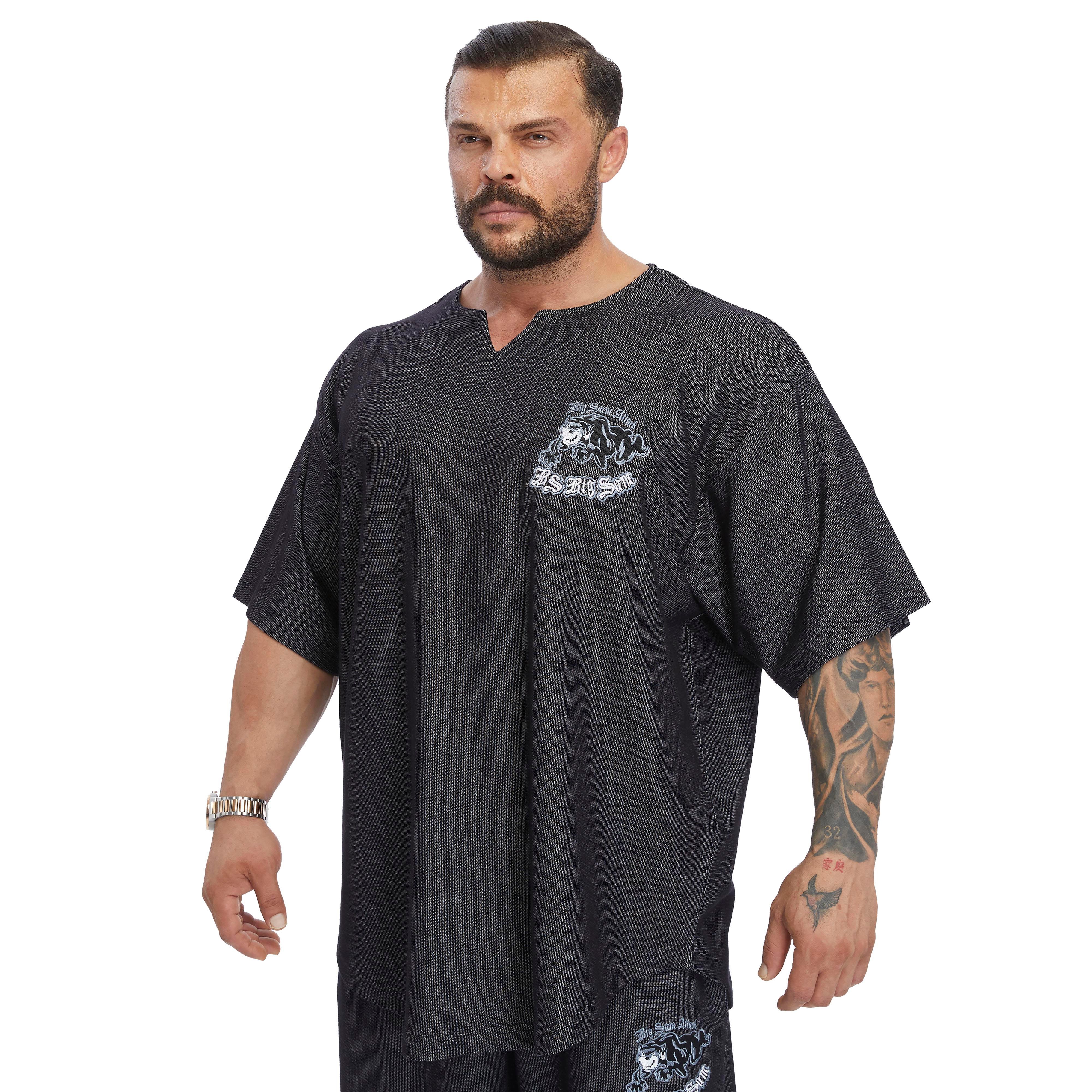 Men's Oversize Embroidered Cotton Rag Top T-shirt