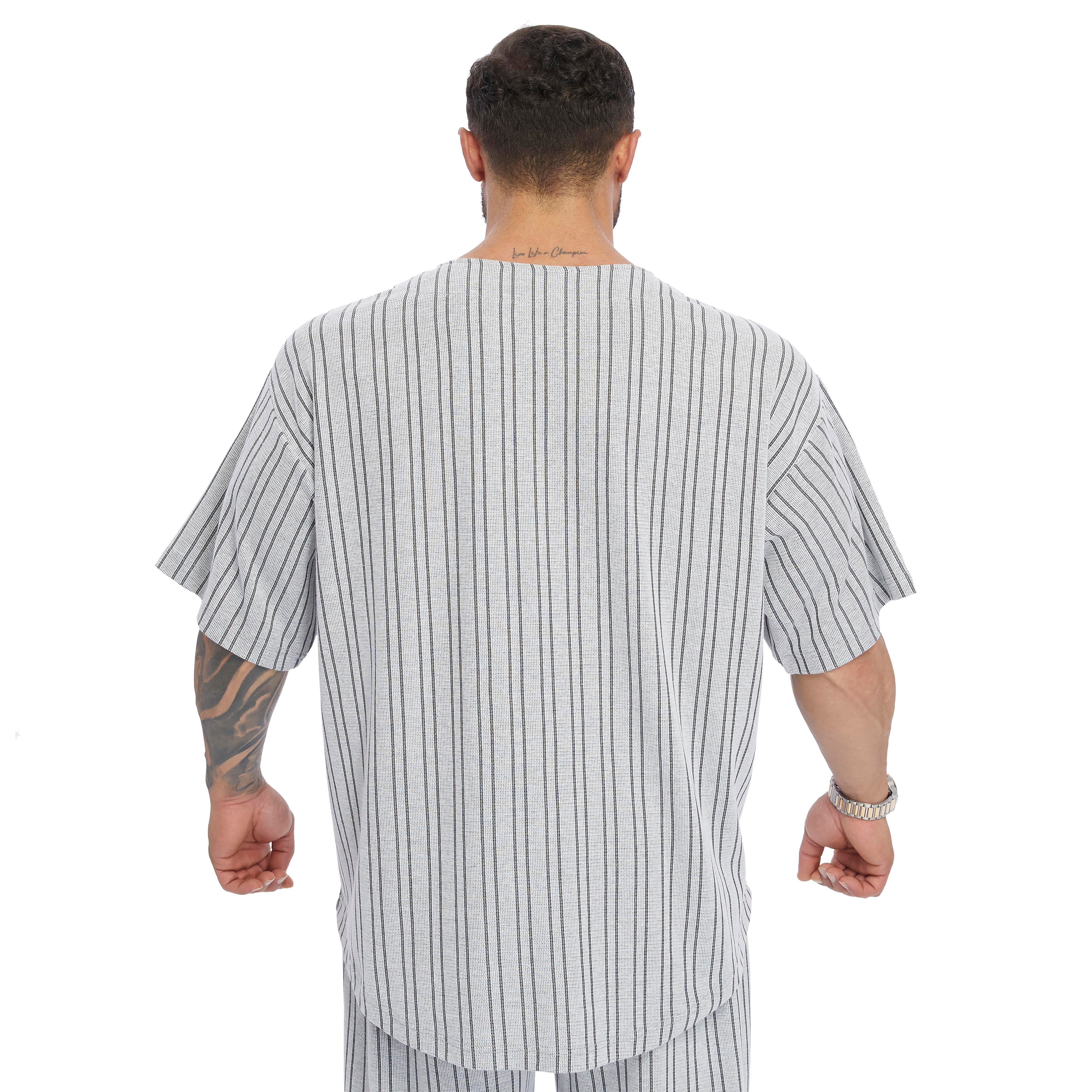 Men's Oversize Embroidered Cotton Rag Top T-shirt