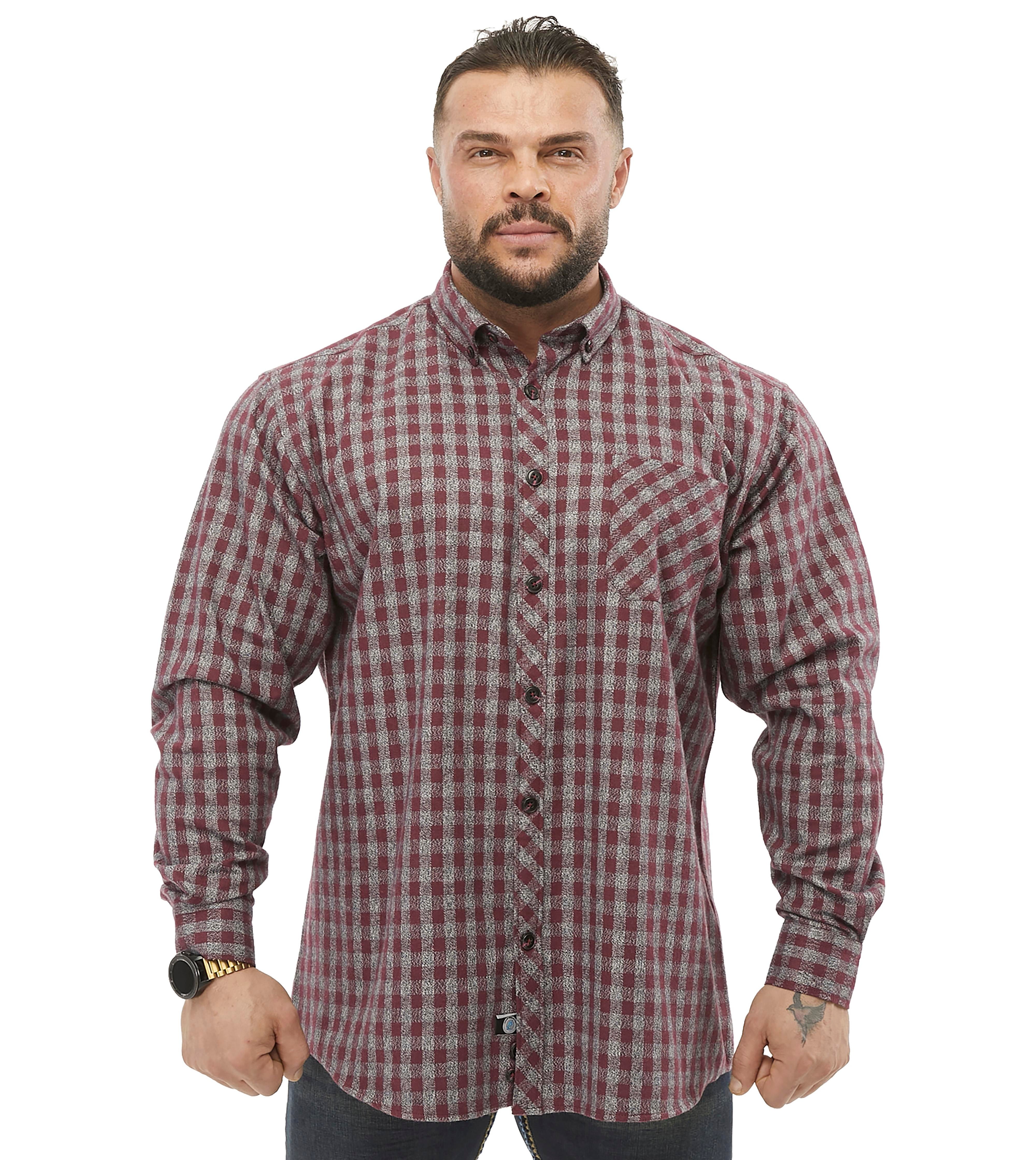 Men's Oversize Long Sleeve Button Closure Winter Shirts