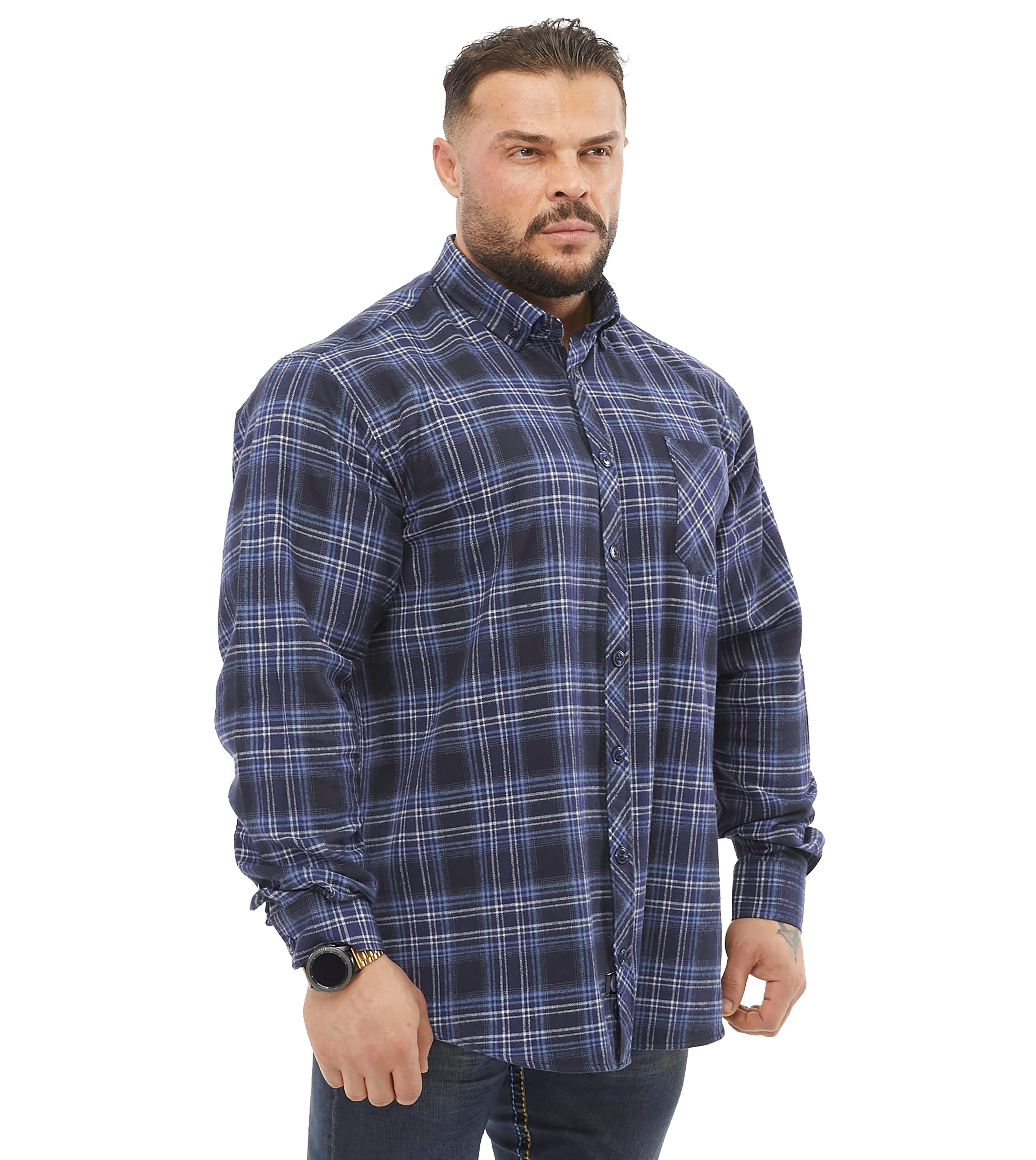 Men's Oversize Long Sleeve Button Closure Winter Shirts