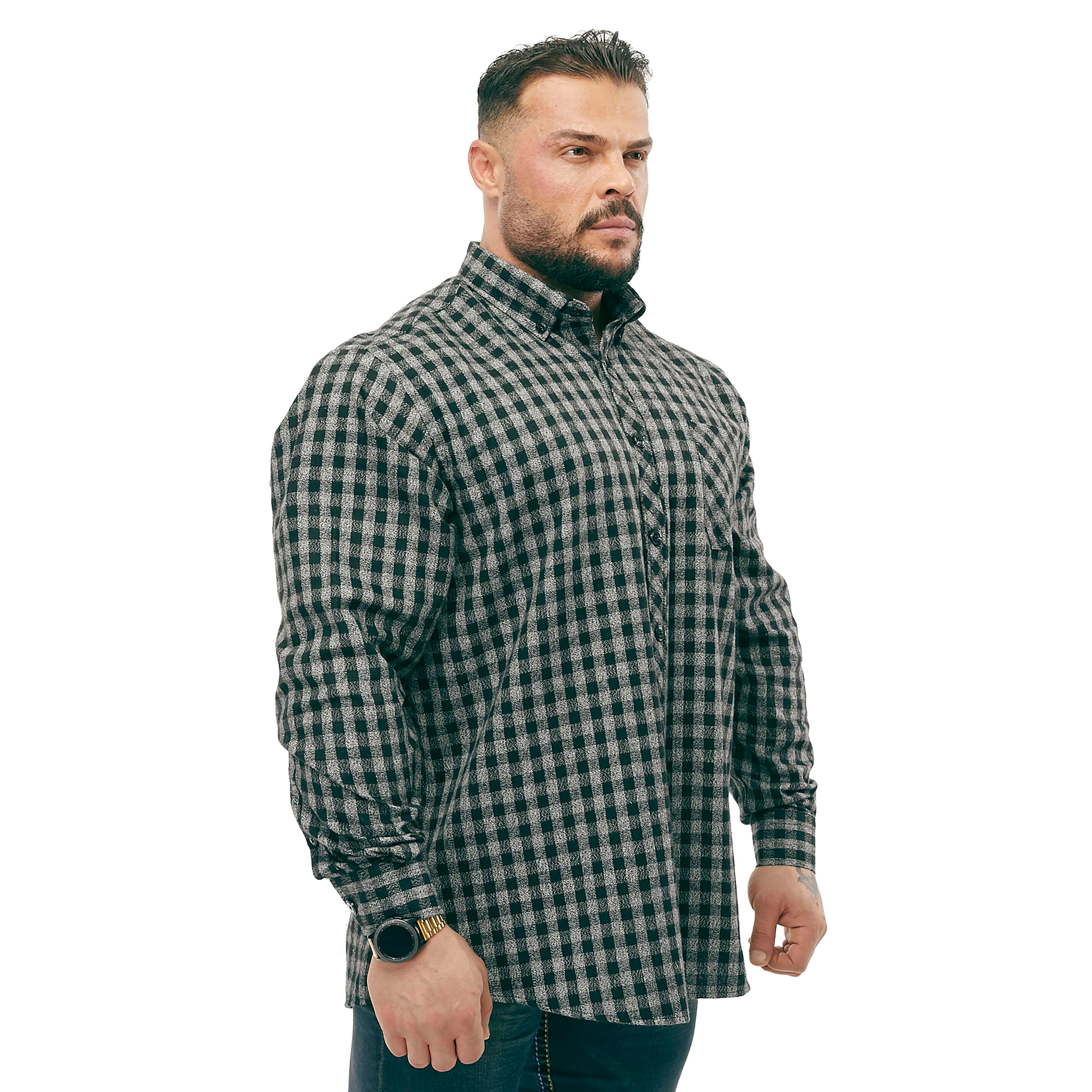 Men's Oversize Long Sleeve Button Closure Winter Shirts