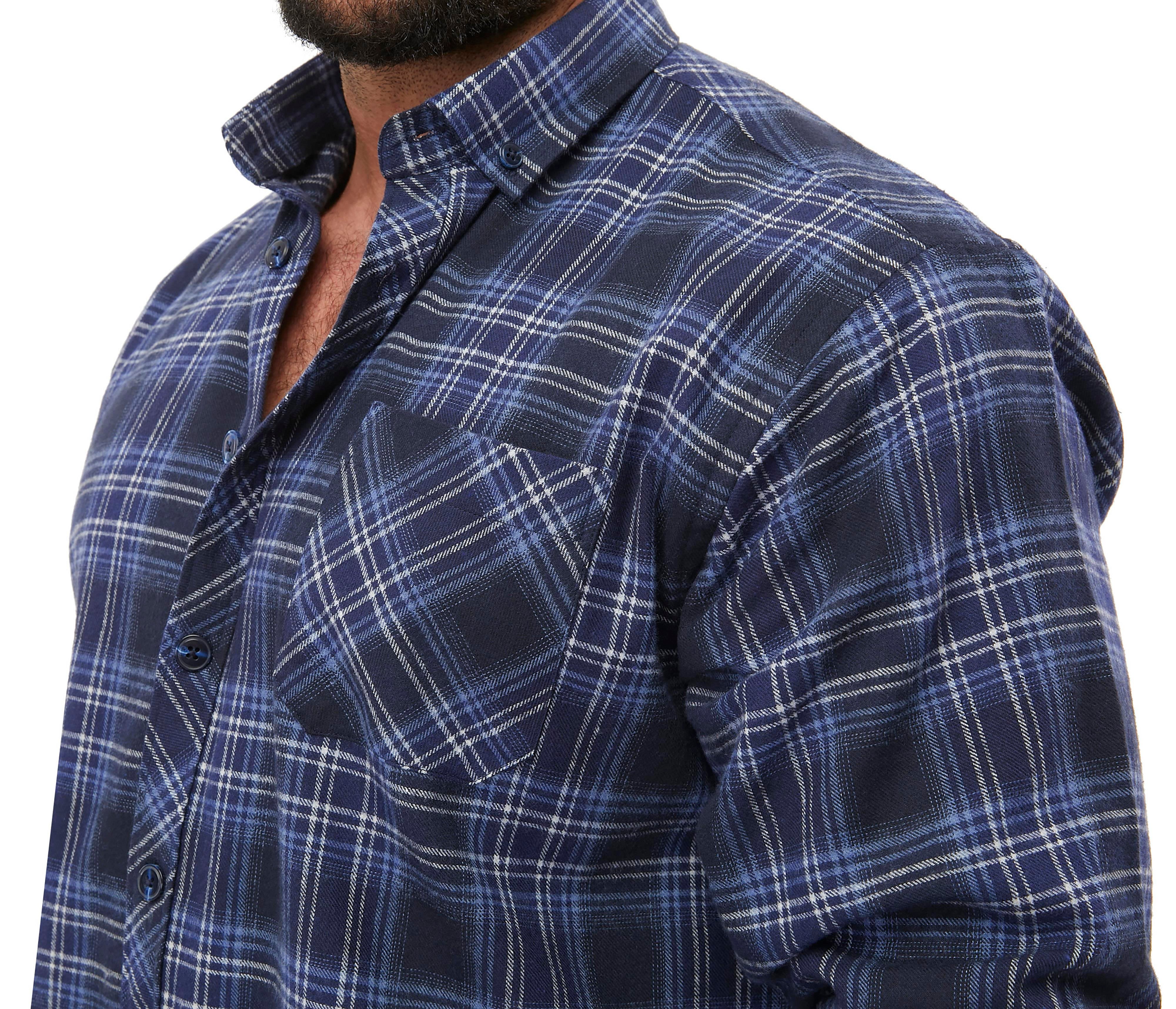 Men's Oversize Long Sleeve Button Closure Winter Shirts