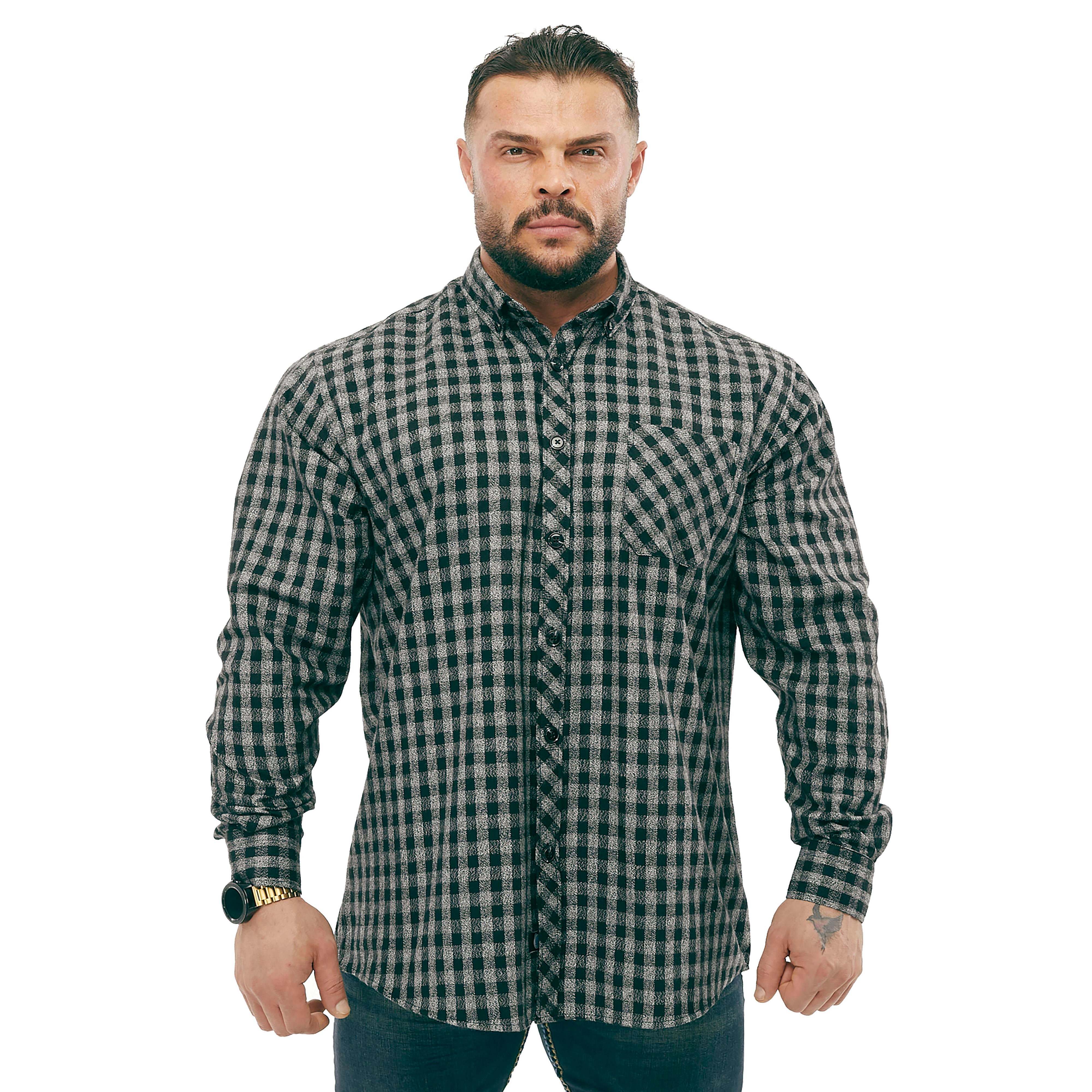 Men's Oversize Long Sleeve Button Closure Winter Shirts