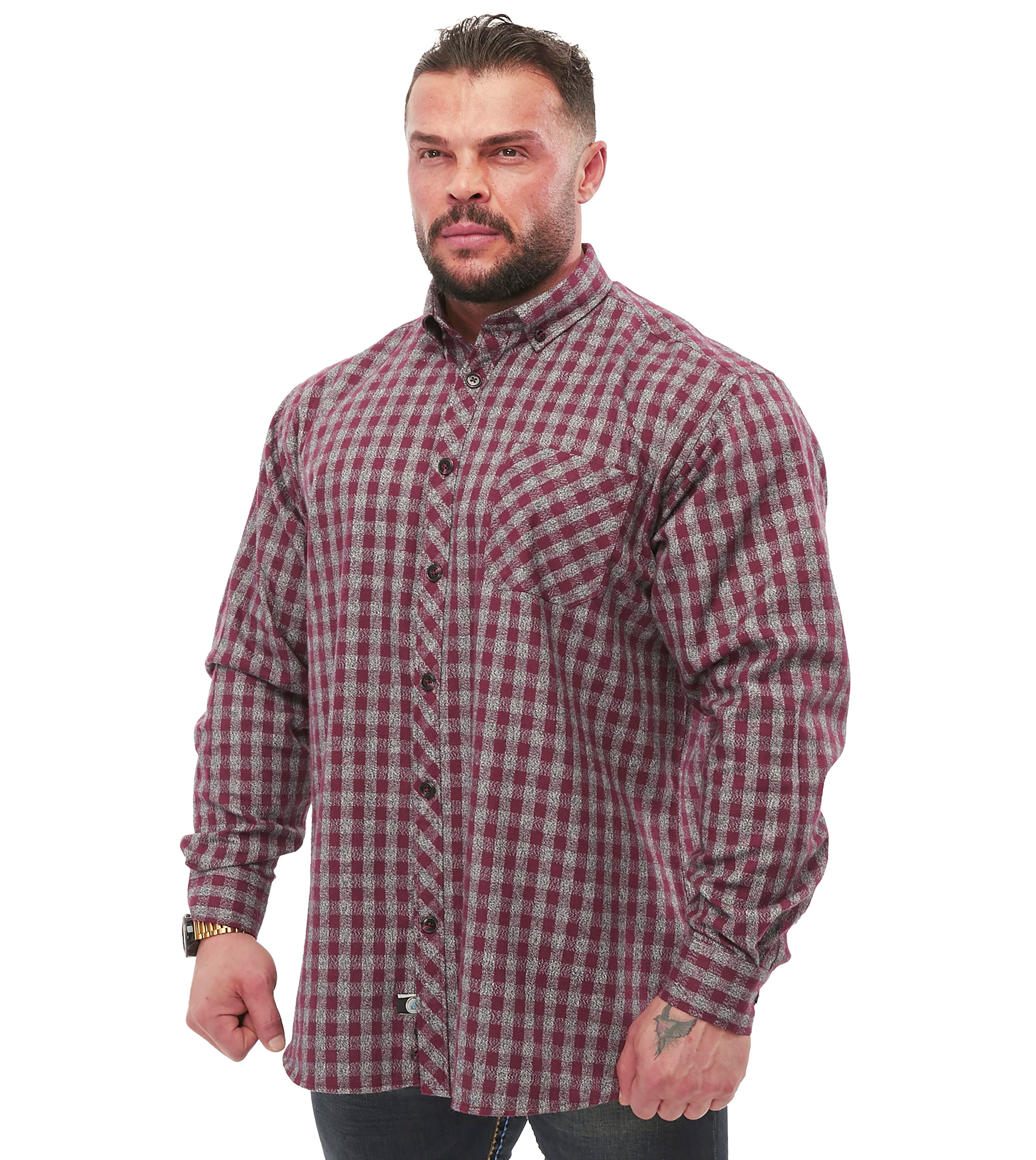 Men's Oversize Long Sleeve Button Closure Winter Shirts