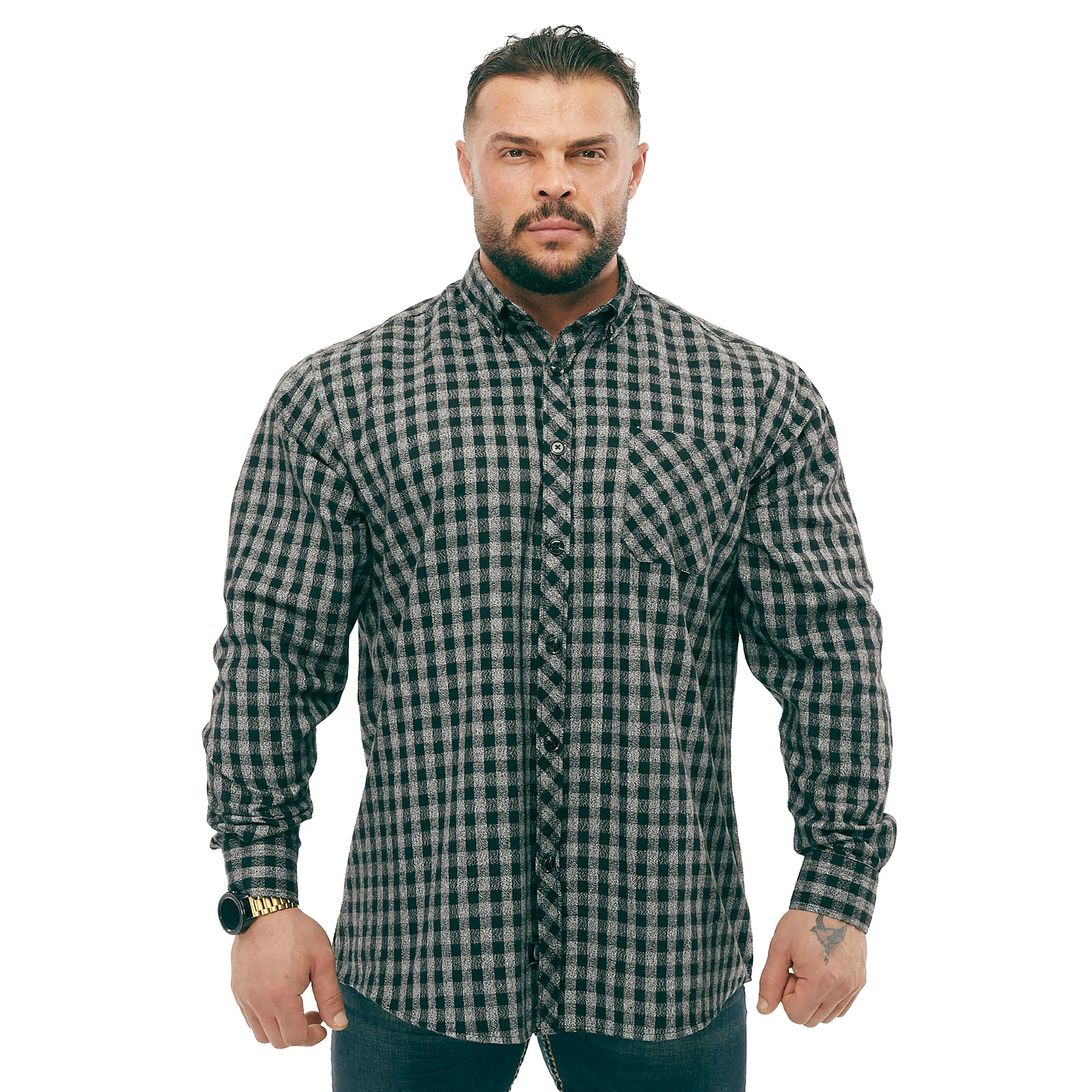 Men's Oversize Long Sleeve Button Closure Winter Shirts