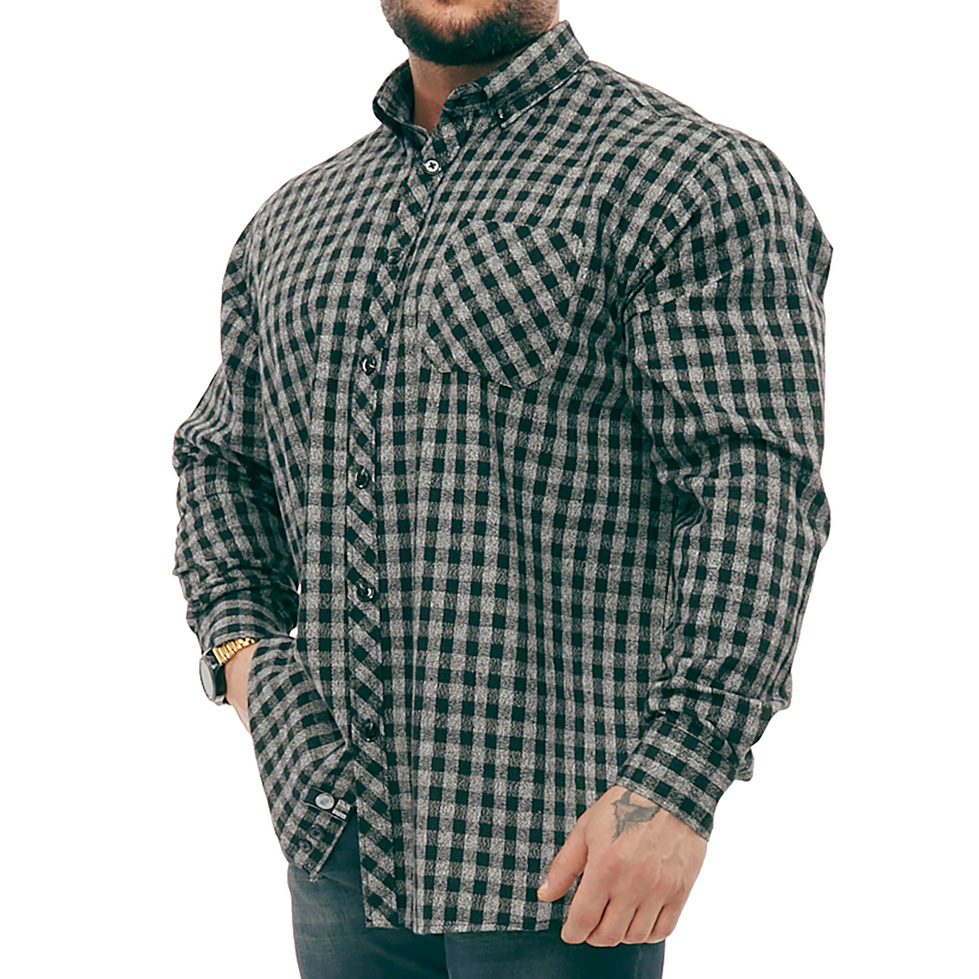 Men's Oversize Long Sleeve Button Closure Winter Shirts