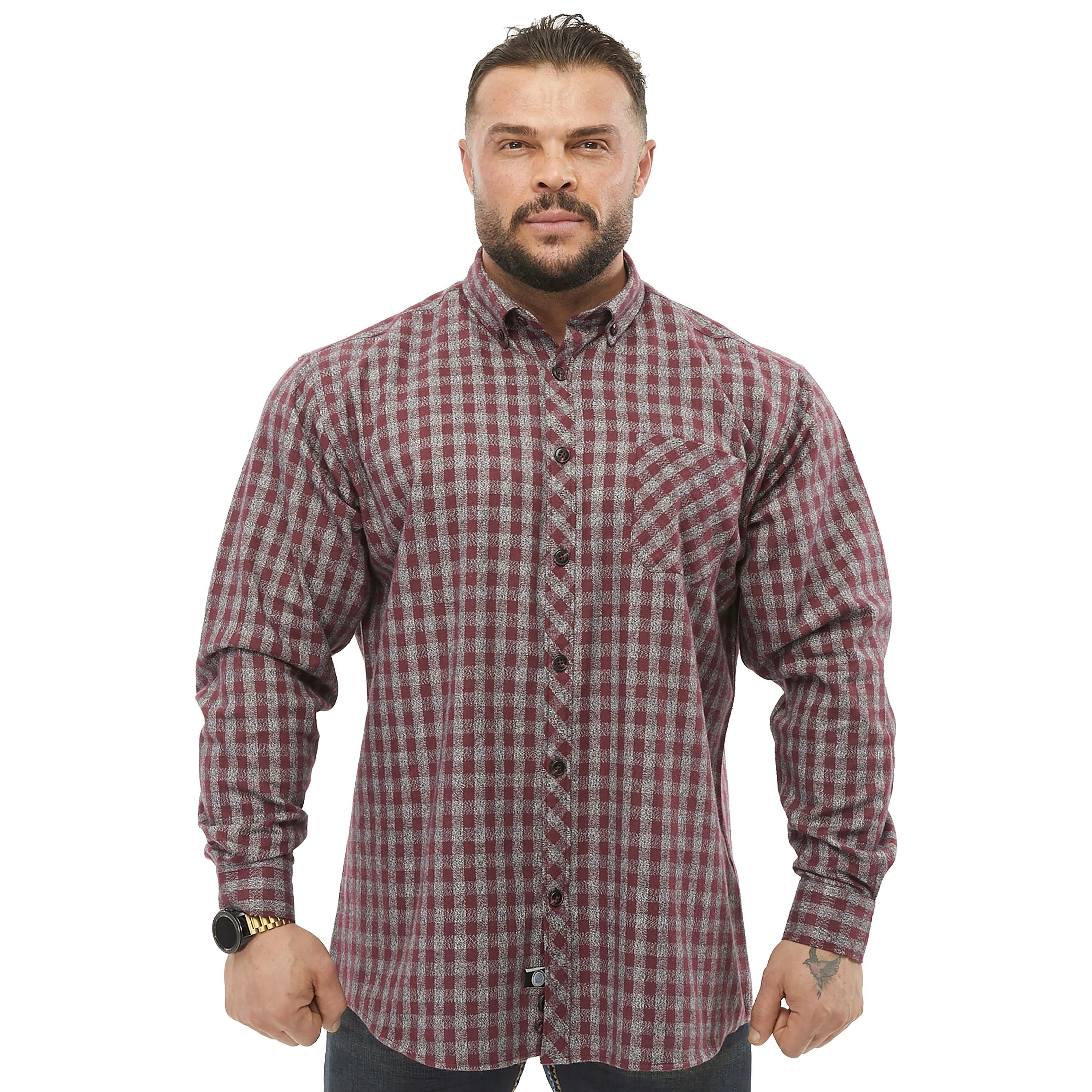 Men's Oversize Long Sleeve Button Closure Winter Shirts