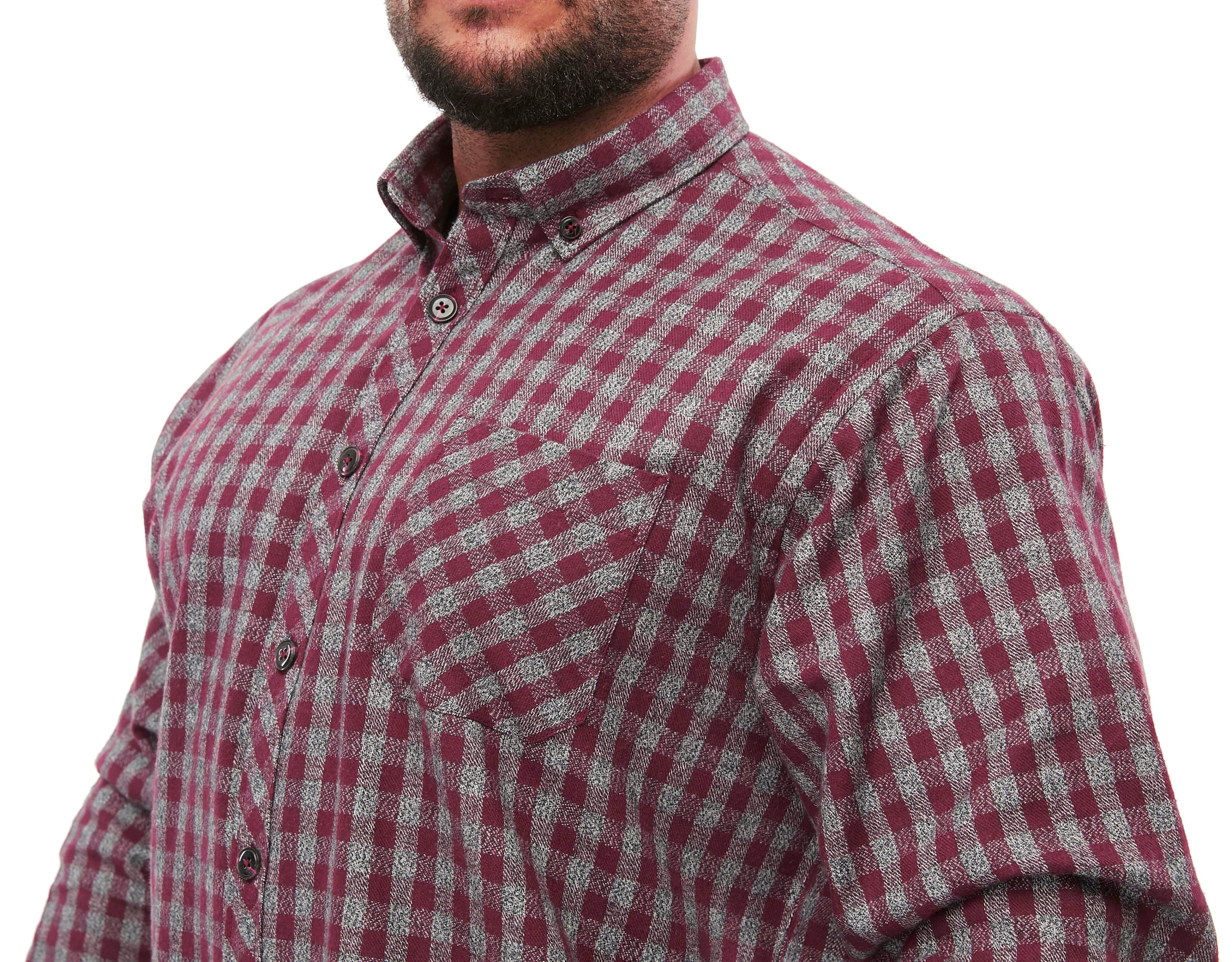 Men's Oversize Long Sleeve Button Closure Winter Shirts