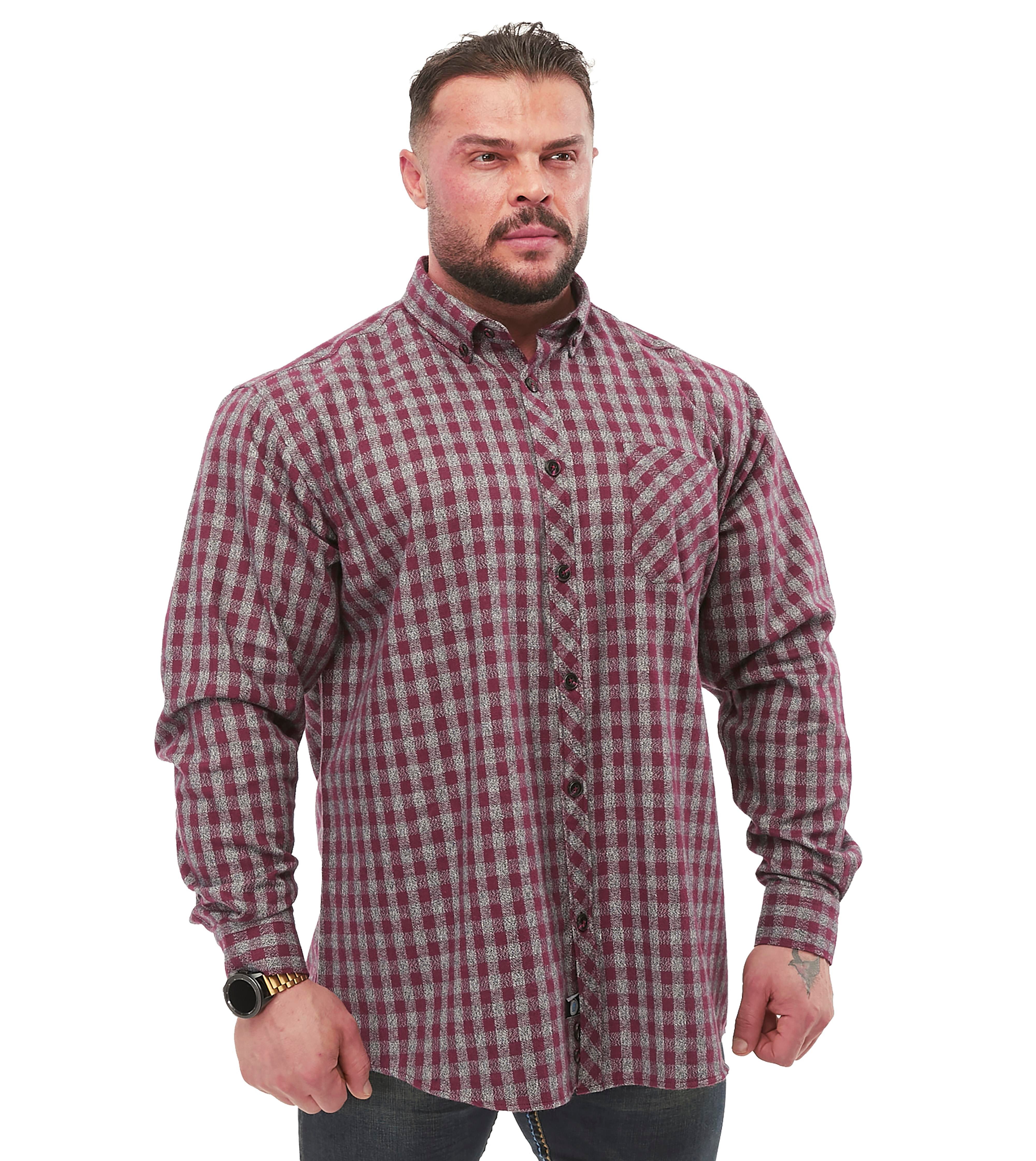 Men's Oversize Long Sleeve Button Closure Winter Shirts