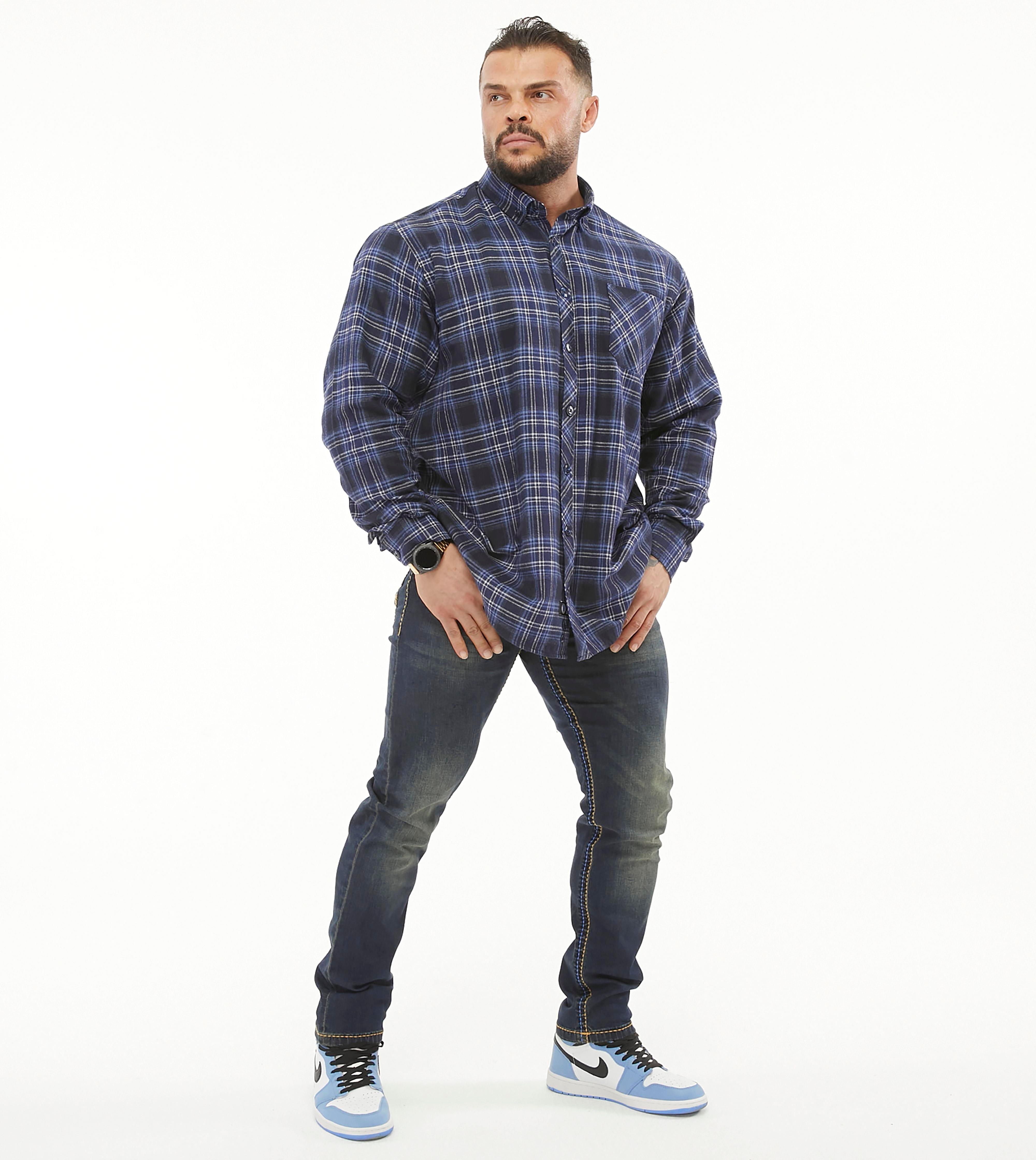 Men's Oversize Long Sleeve Button Closure Winter Shirts