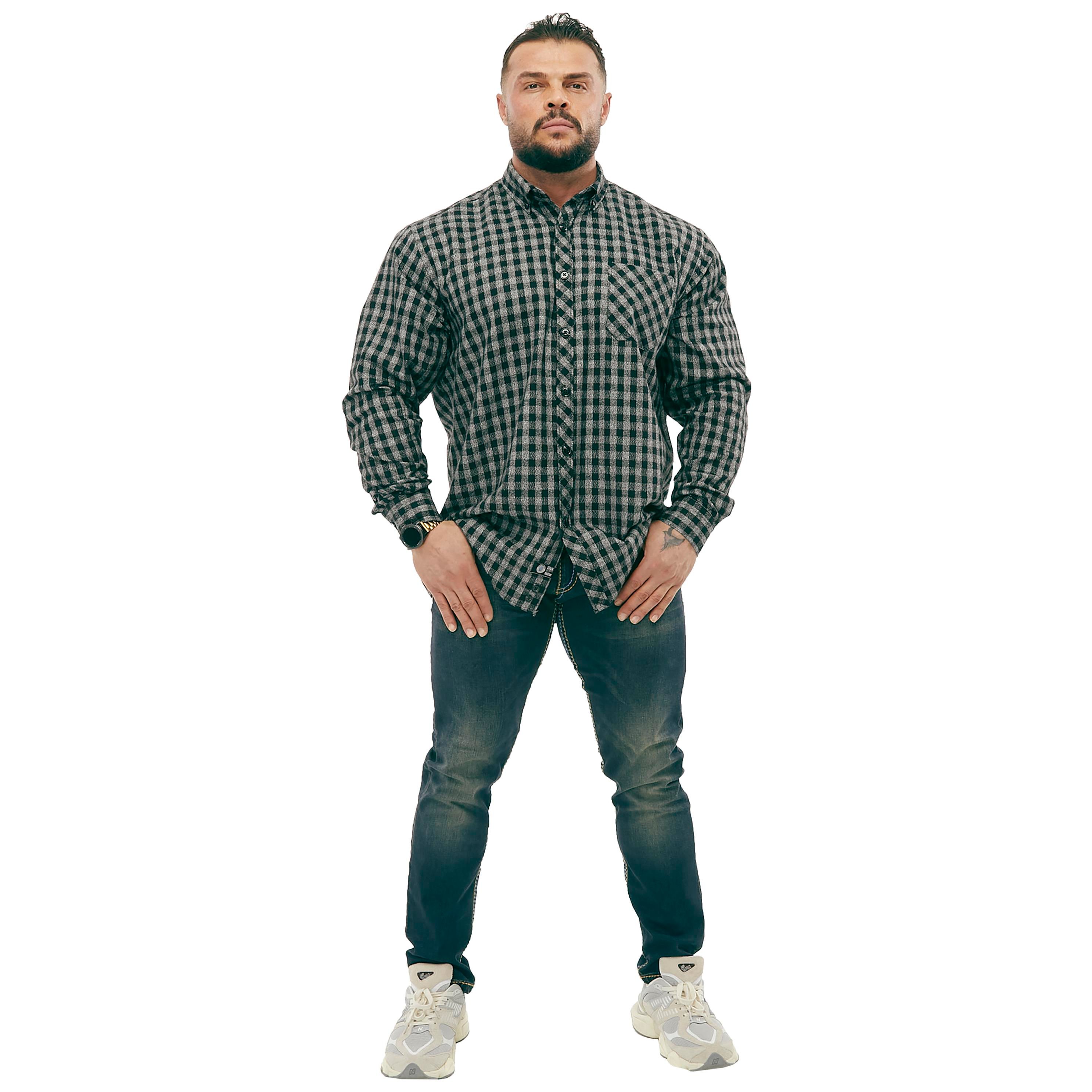 Men's Oversize Long Sleeve Button Closure Winter Shirts