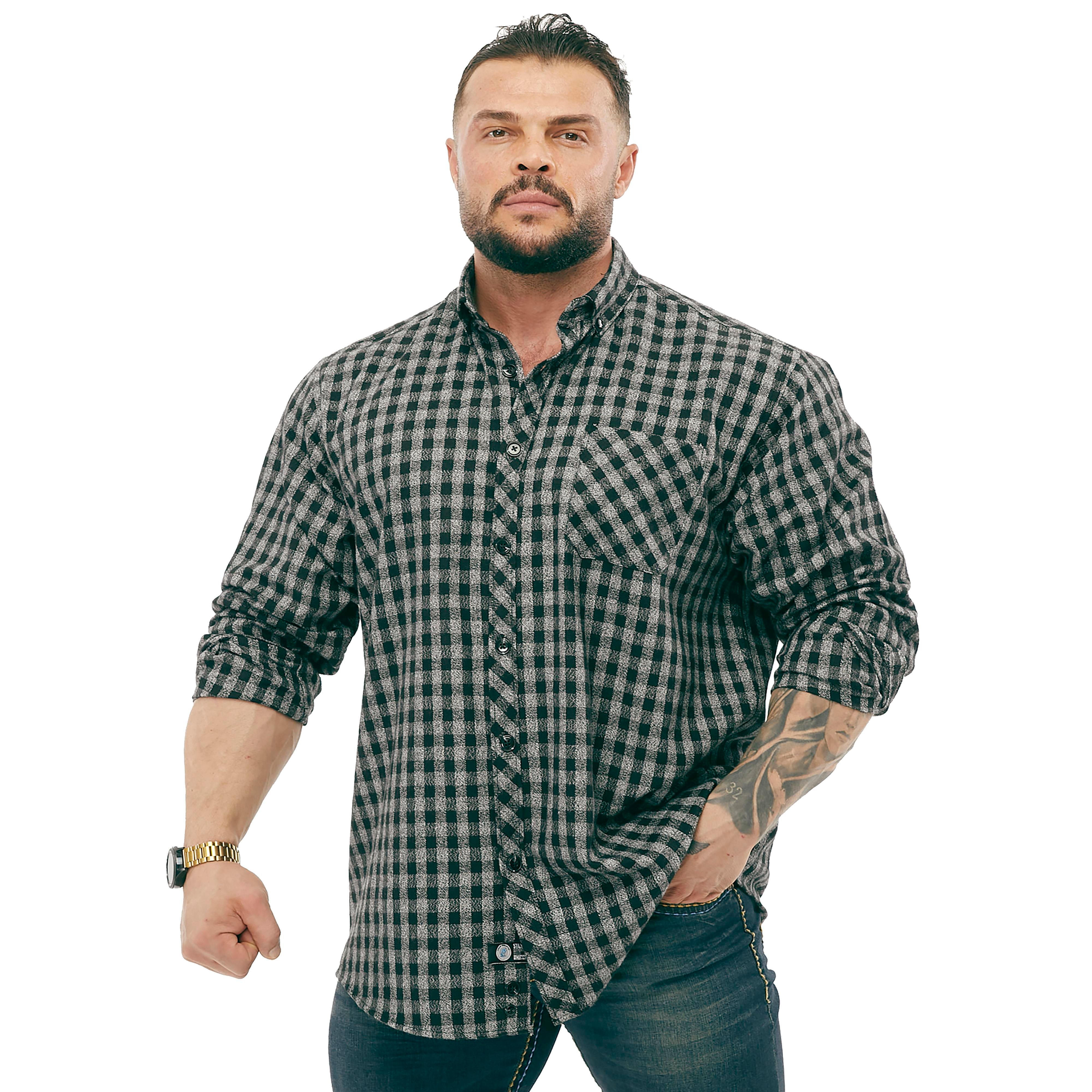 Men's Oversize Long Sleeve Button Closure Winter Shirts