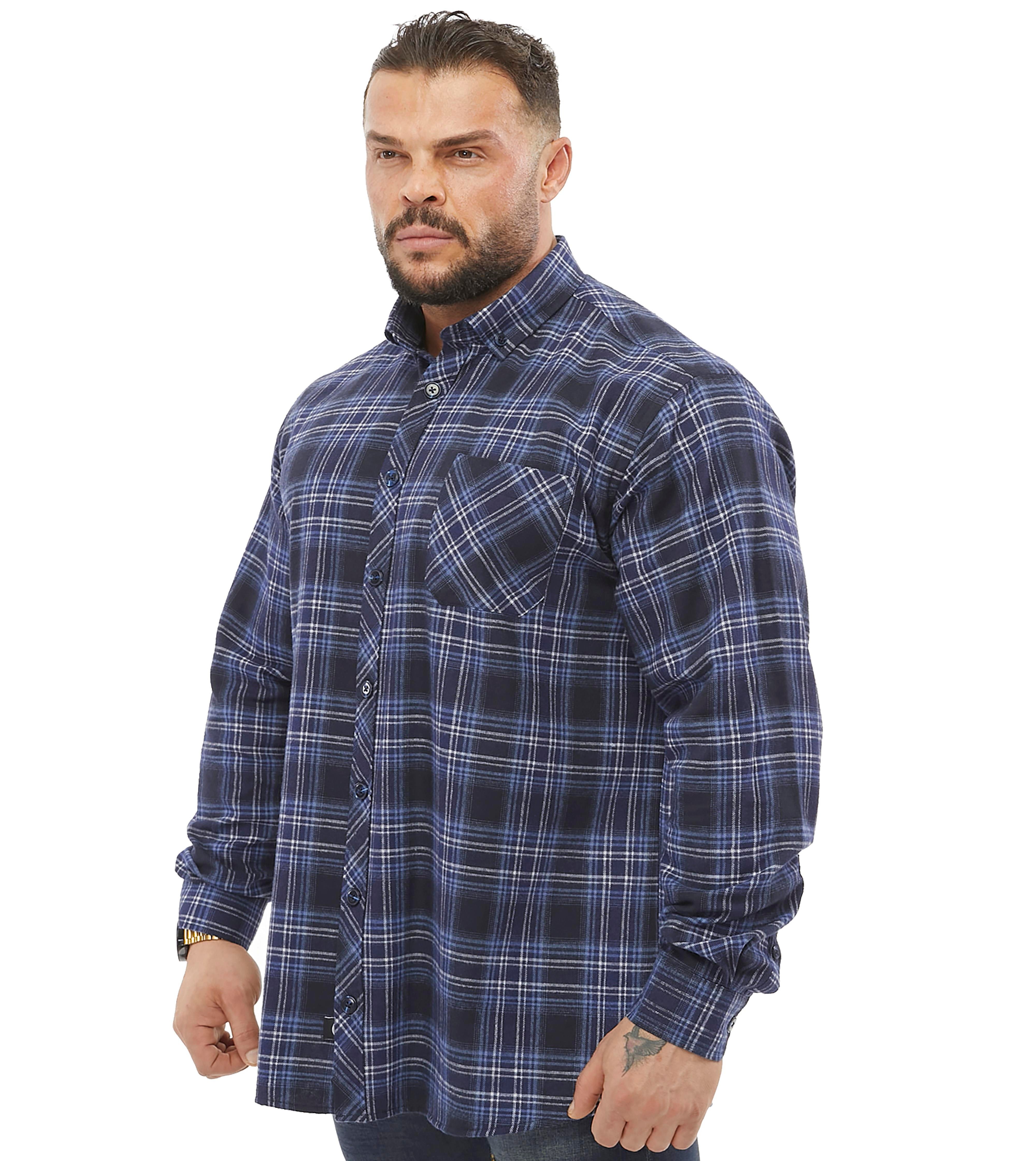 Men's Oversize Long Sleeve Button Closure Winter Shirts