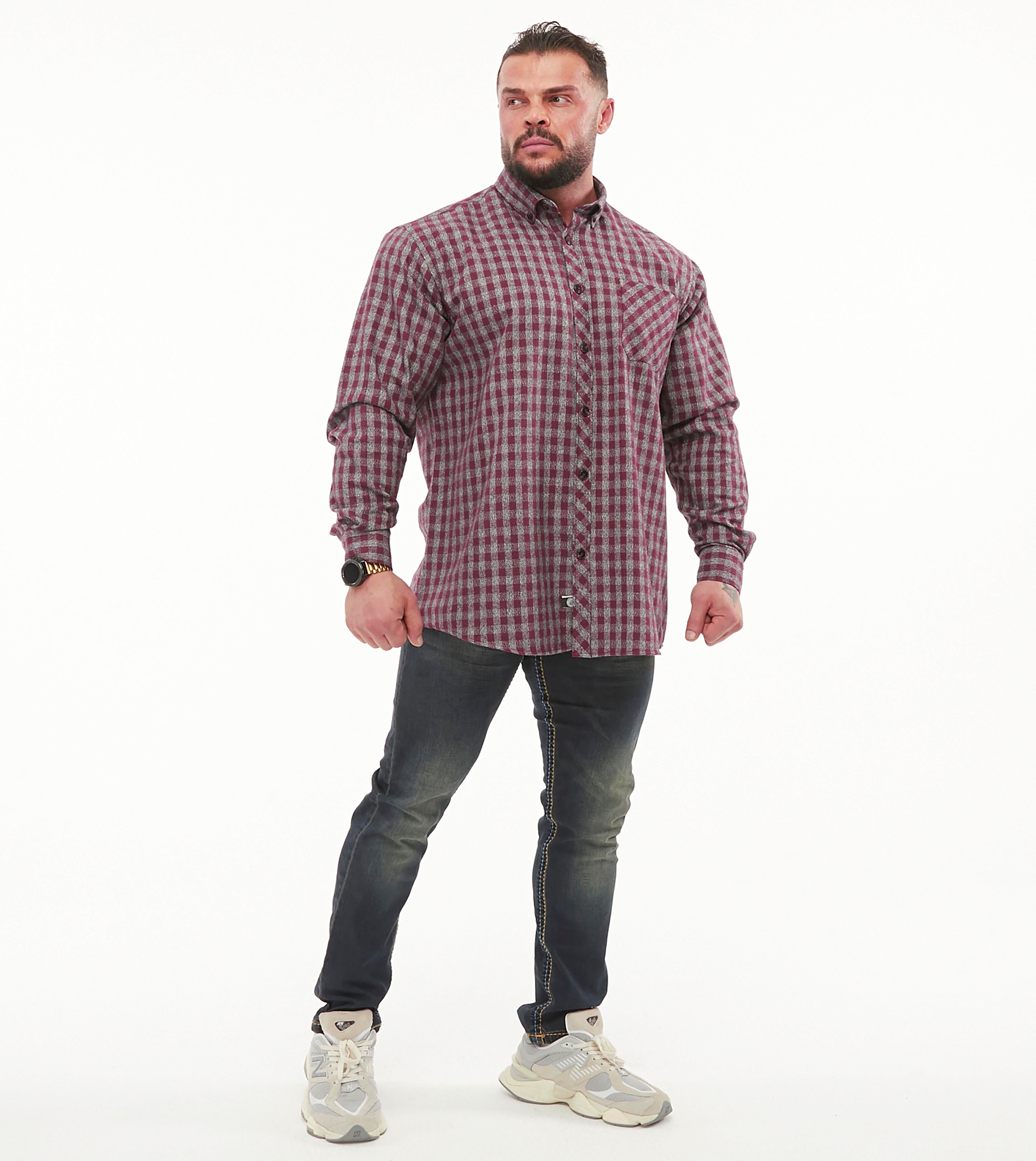 Men's Oversize Long Sleeve Button Closure Winter Shirts