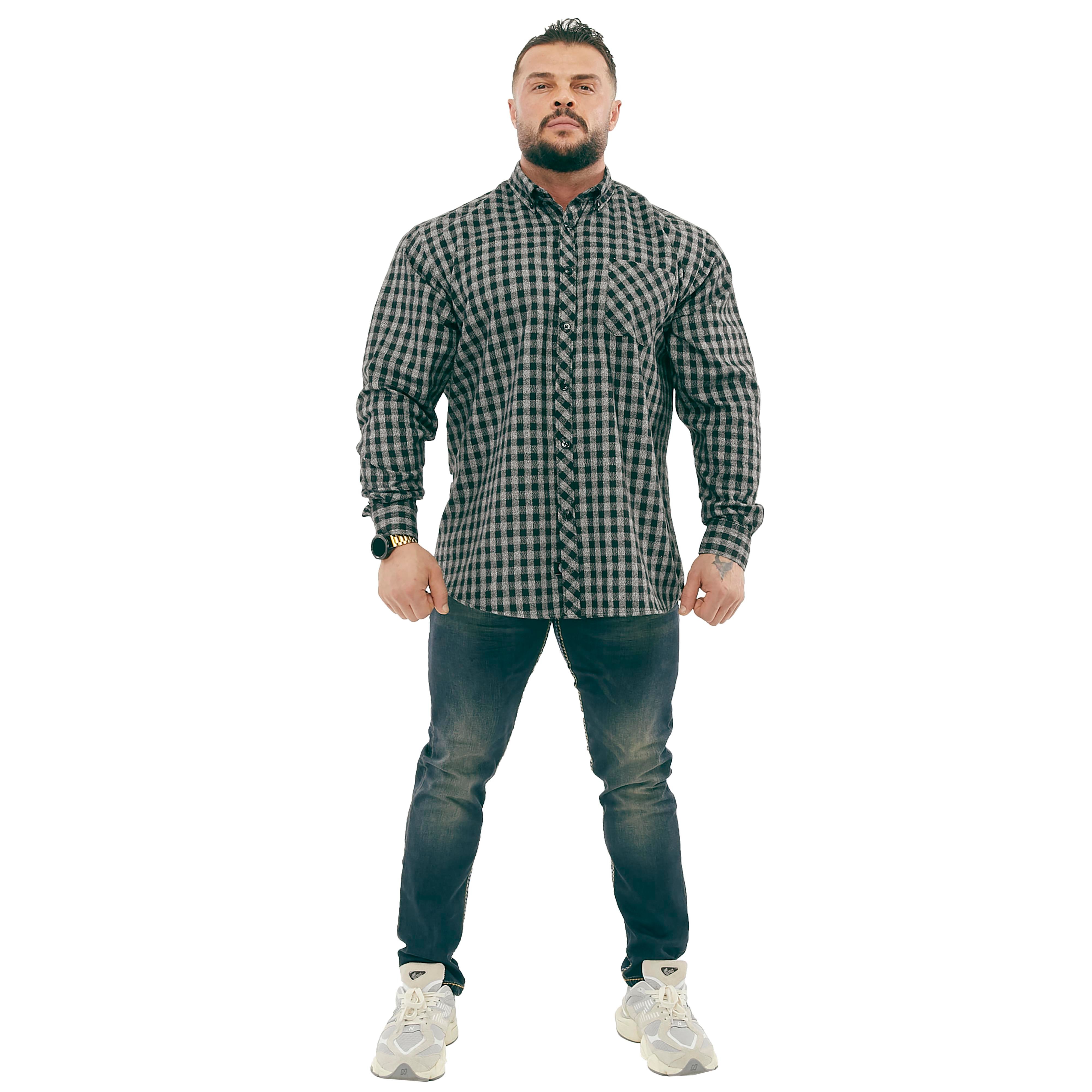 Men's Oversize Long Sleeve Button Closure Winter Shirts