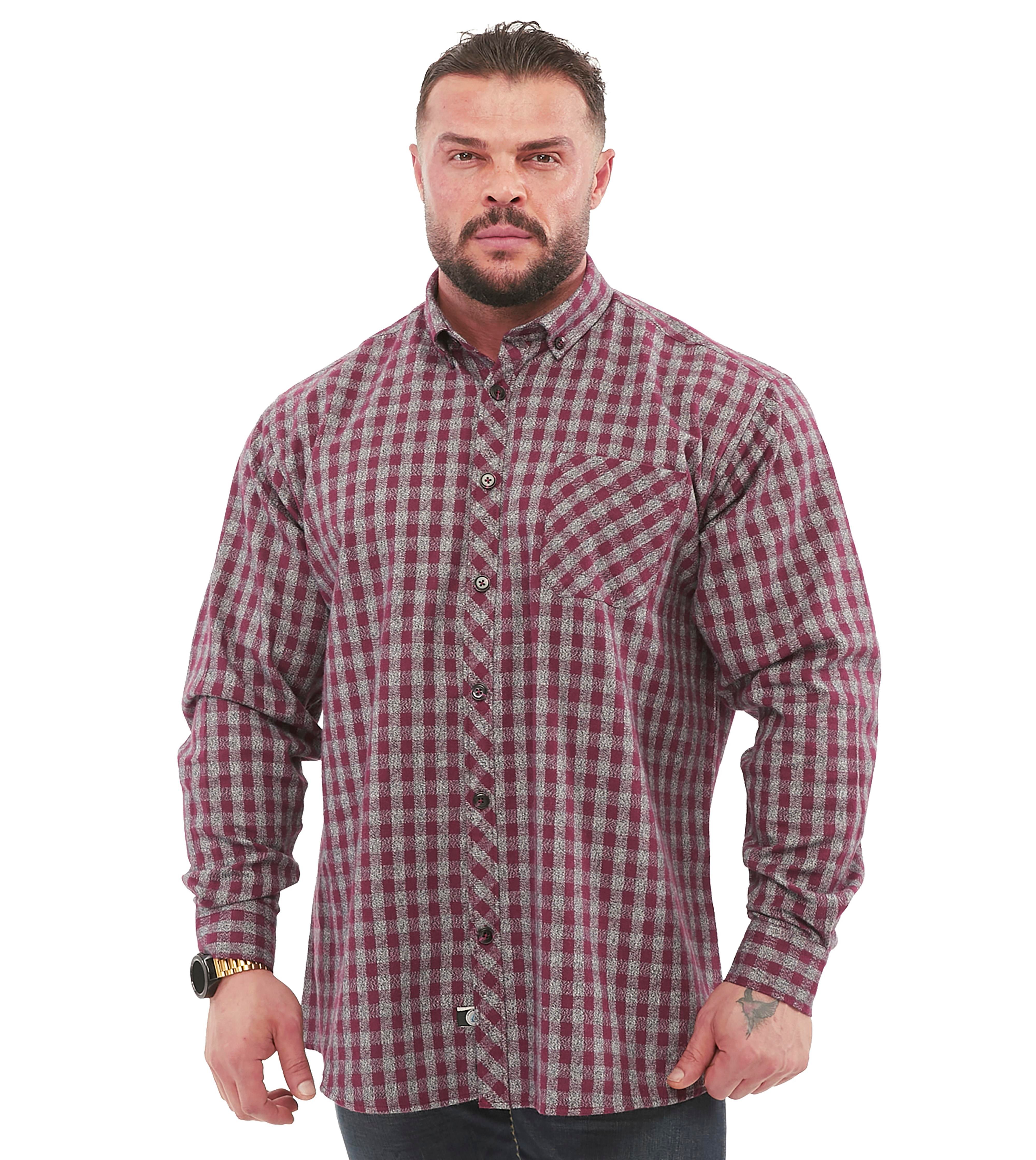 Men's Oversize Long Sleeve Button Closure Winter Shirts