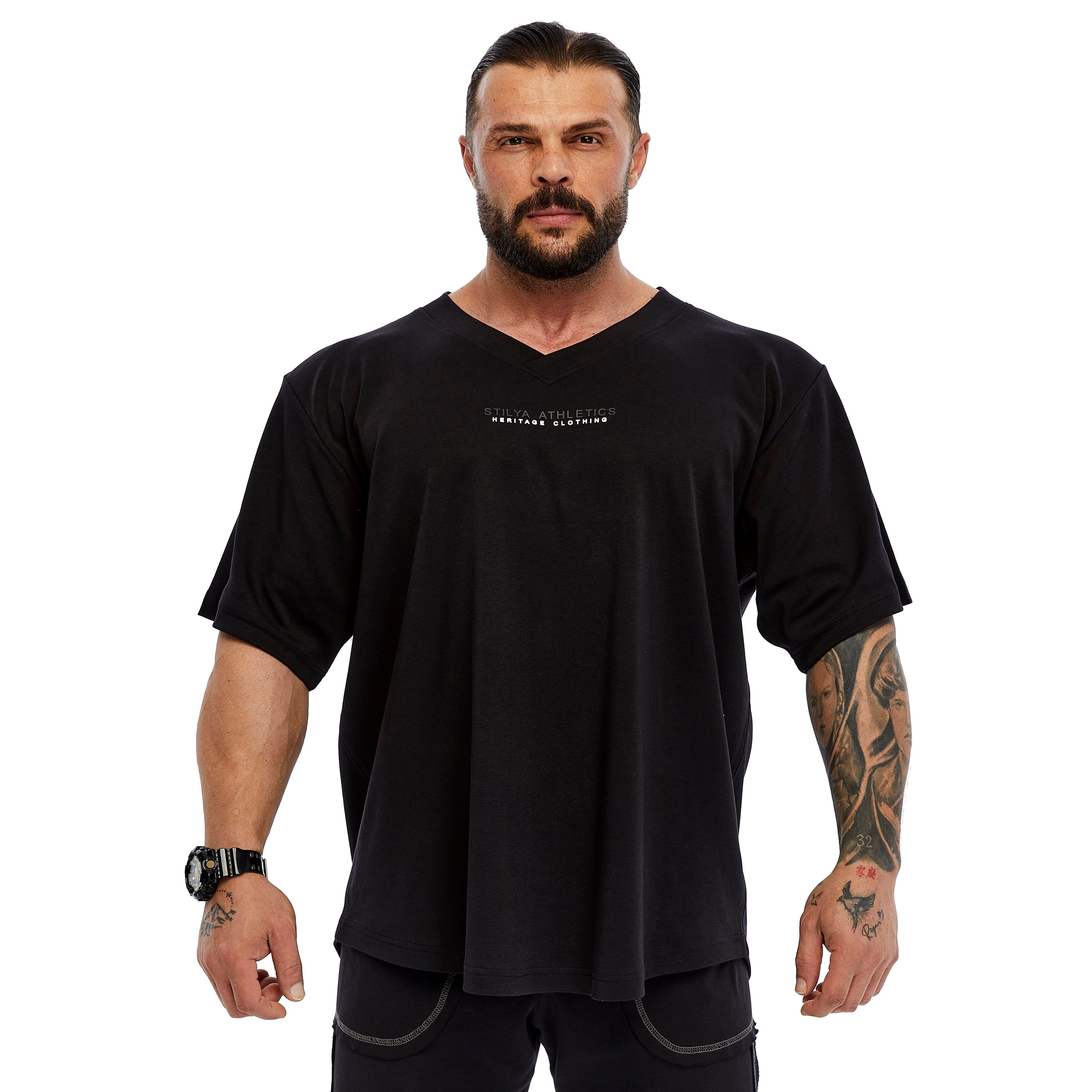 Men's Oversize Open V-neck T-shirt