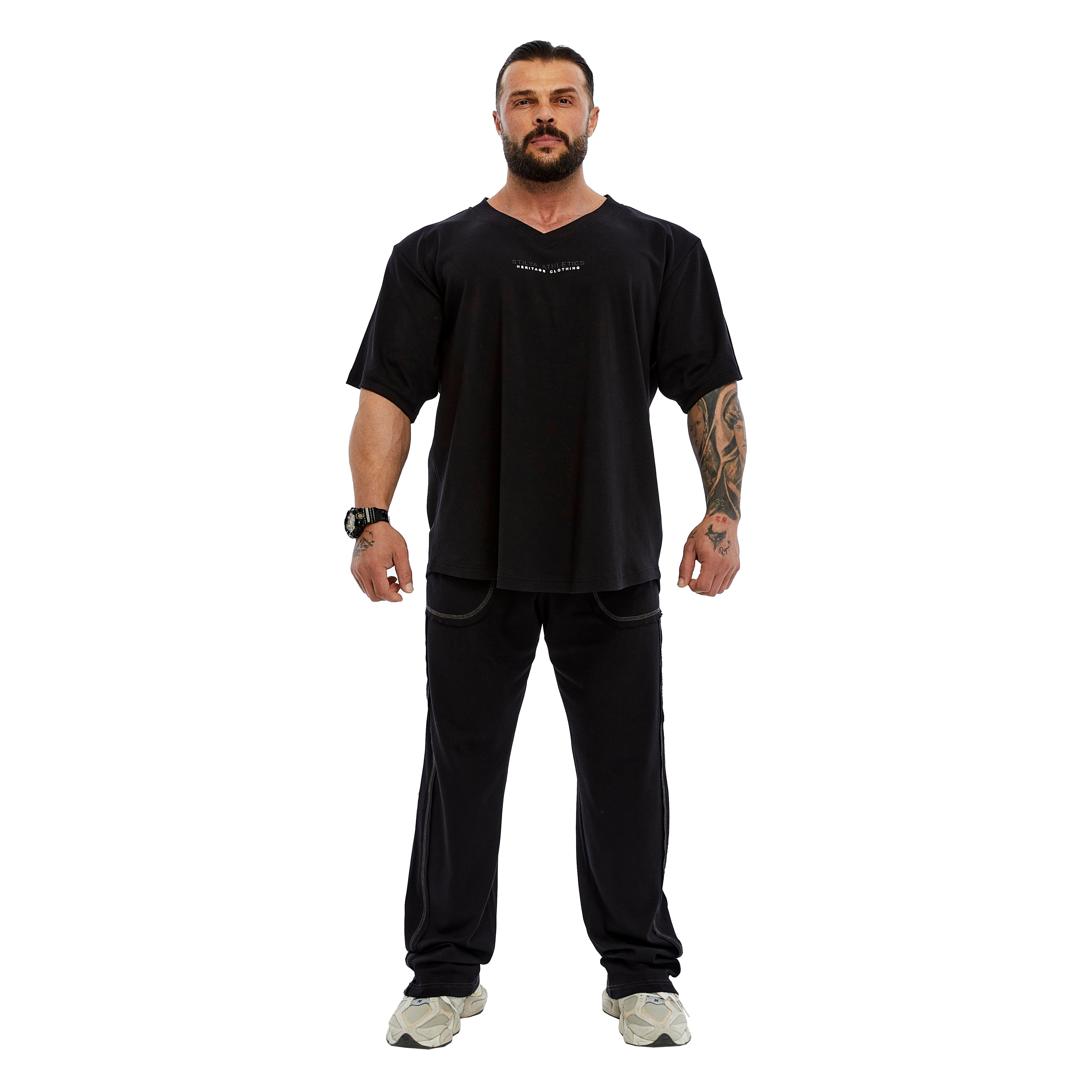 Men's Oversize Open V-neck T-shirt